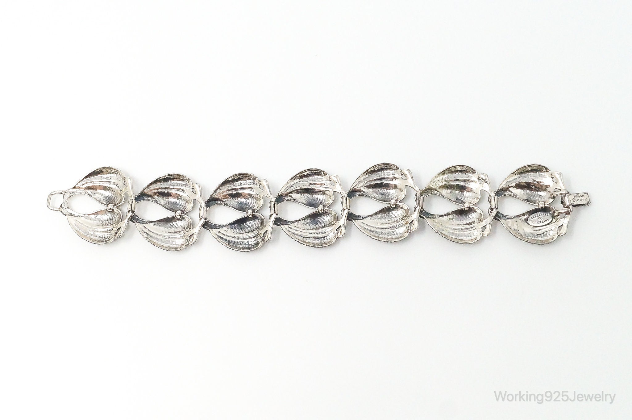 Vintage Designer Danecraft Sterling Silver Panel Bracelet