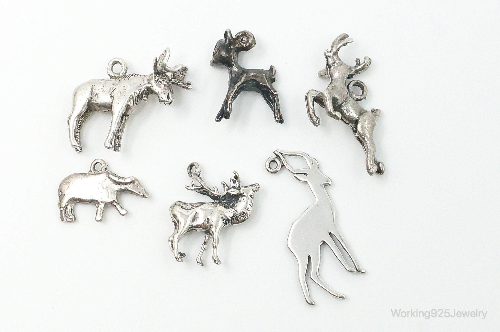 Vintage Antique Wildlife Wilderness Sterling Silver Charms Lot