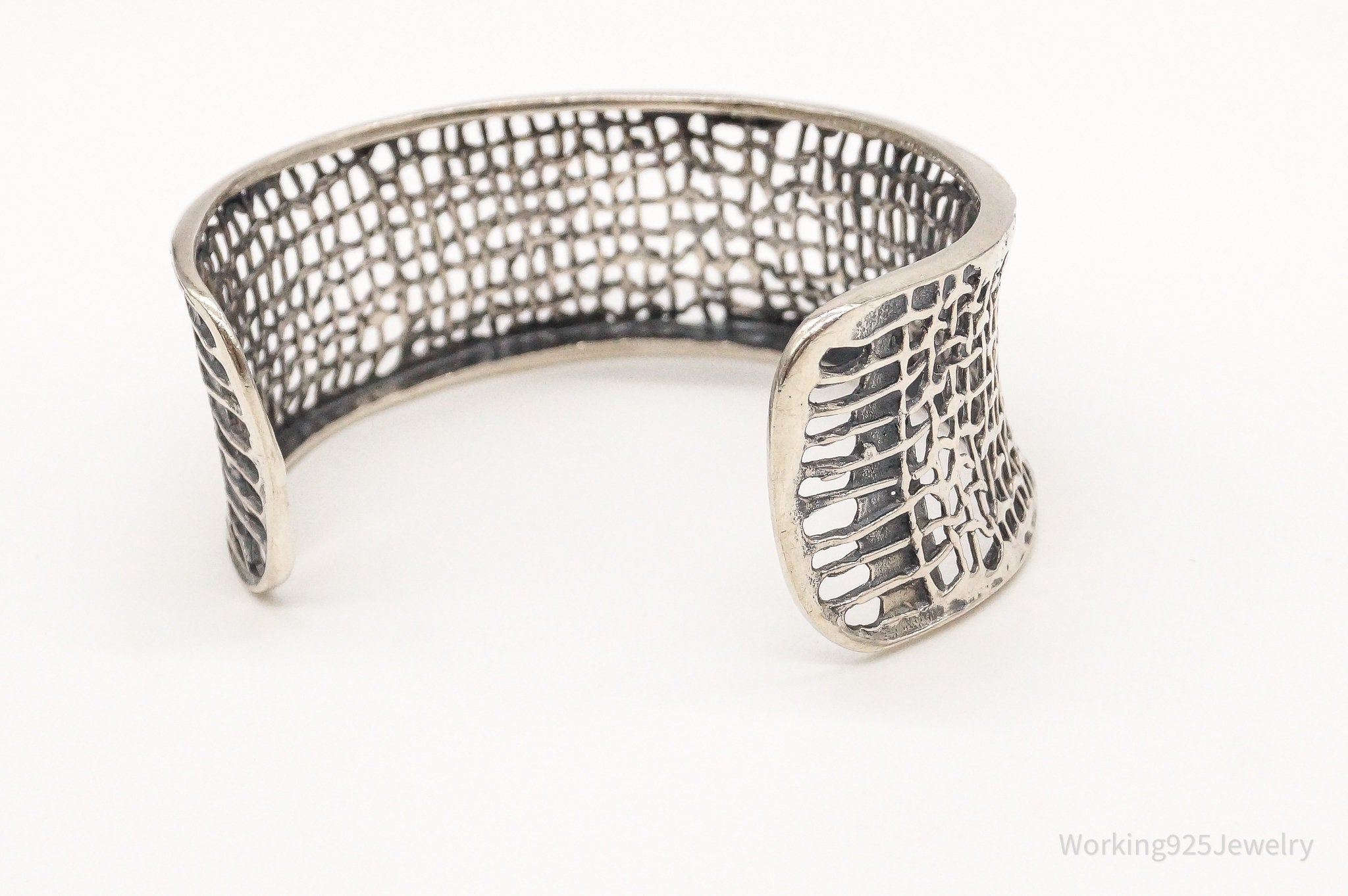 Designer Silpada Retired Mesh Sterling Silver Bracelet