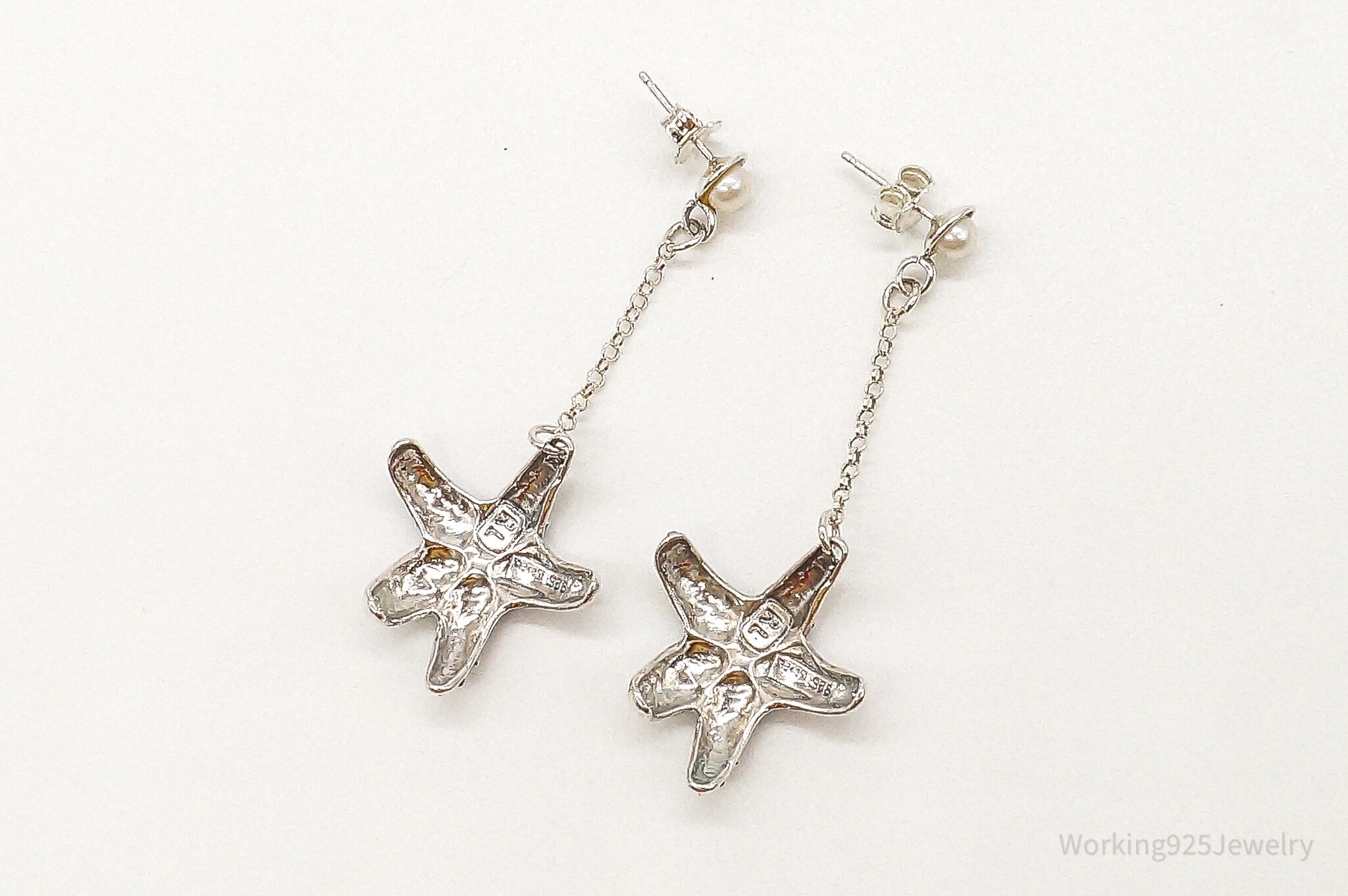 Star Fish Sterling Silver Earrings