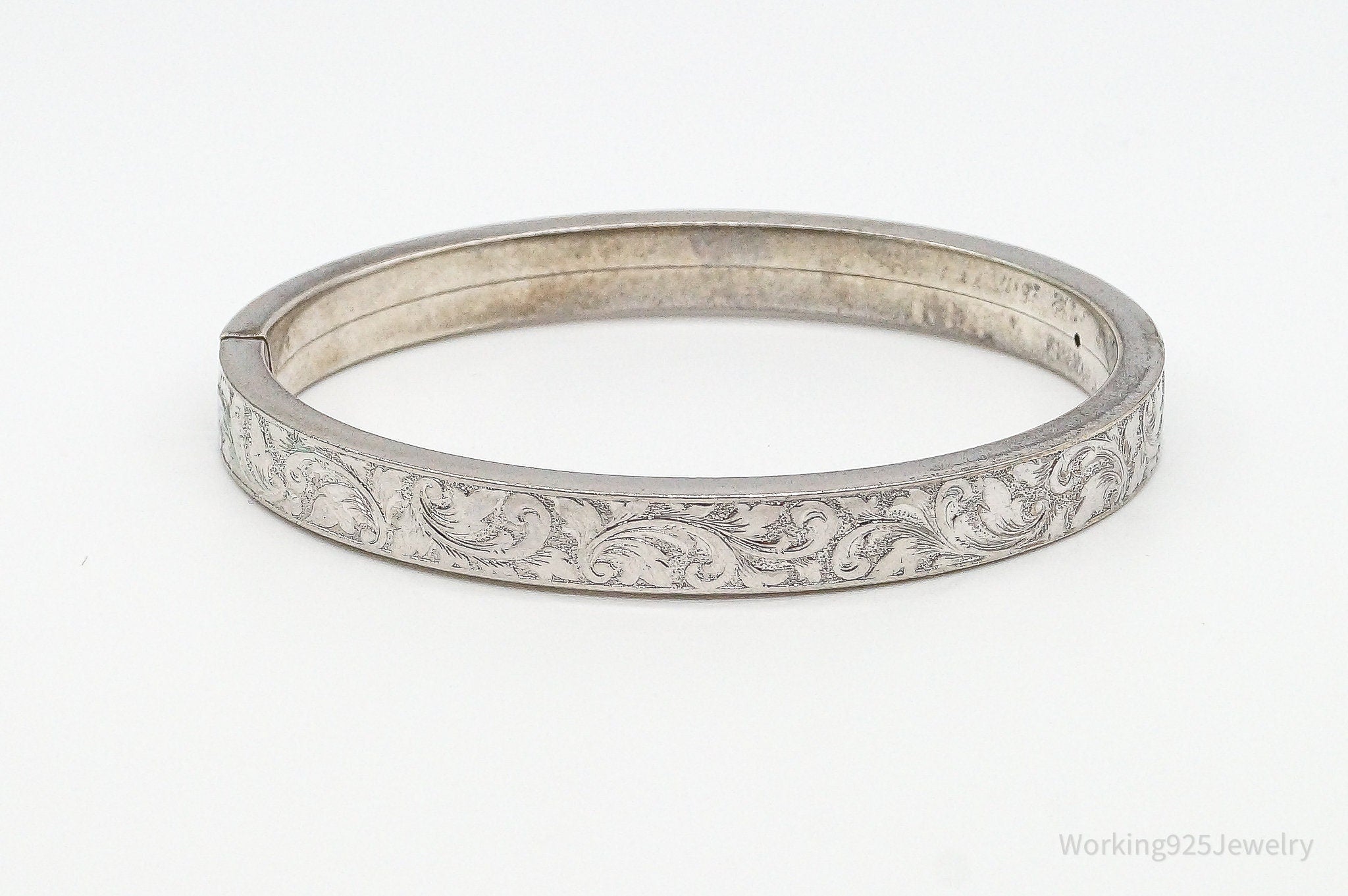 Antique Art Nouveau Pattern 835 Silver Bracelet