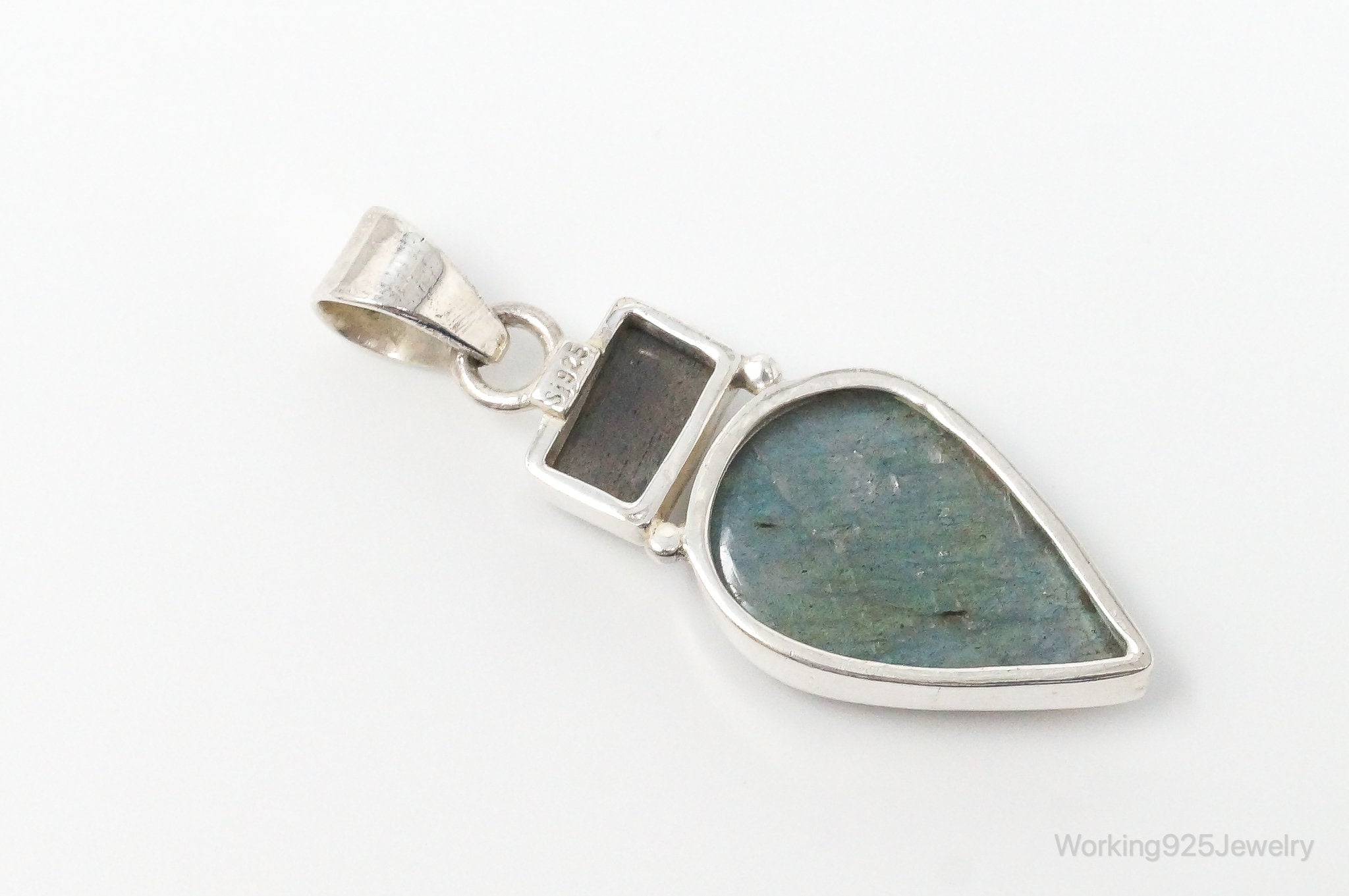 Large Designer Supreme Jewelers Labradorite Sterling Silver Pendant