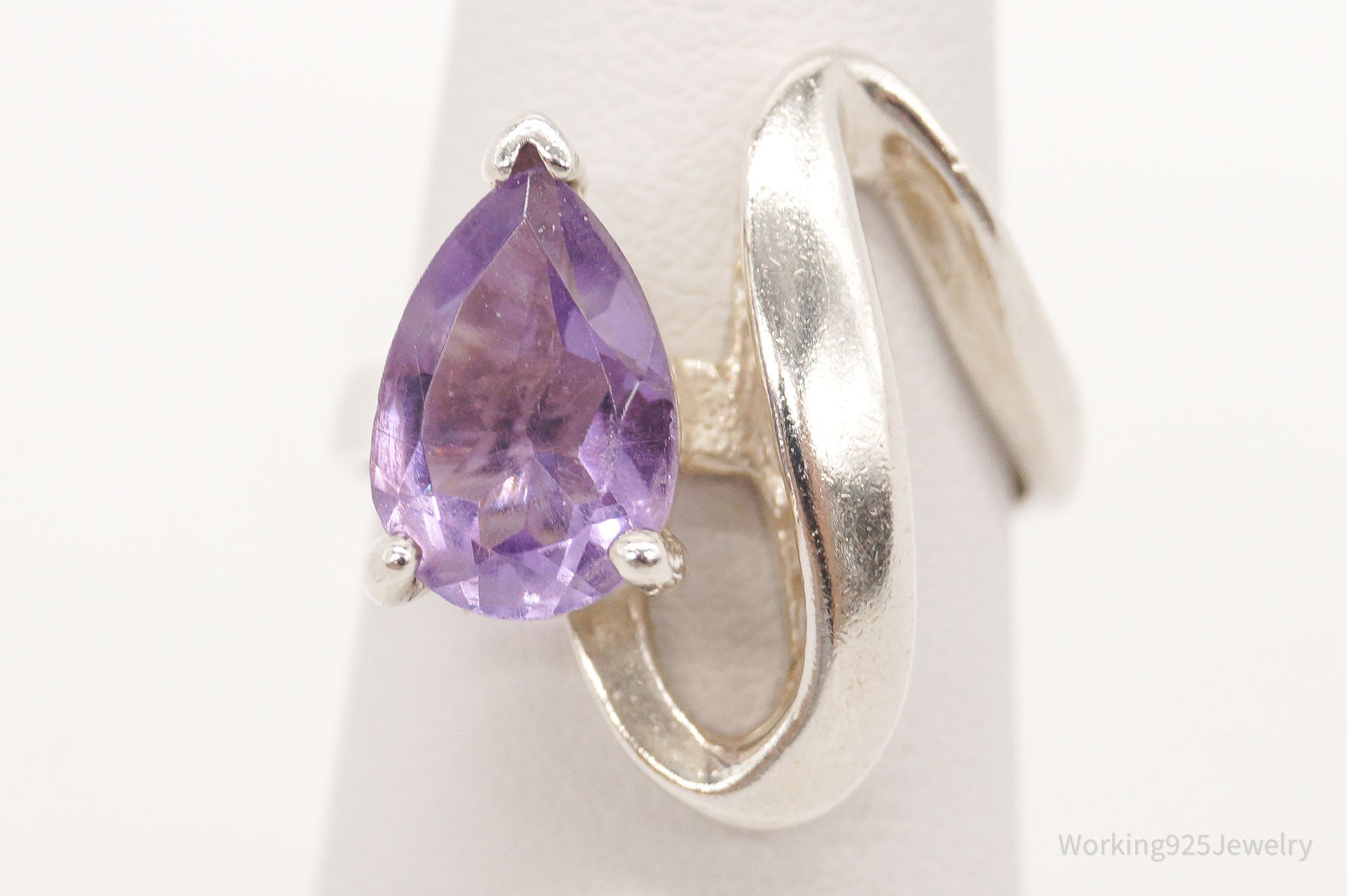 Vintage Amethyst Sterling Silver Ring - Size 5