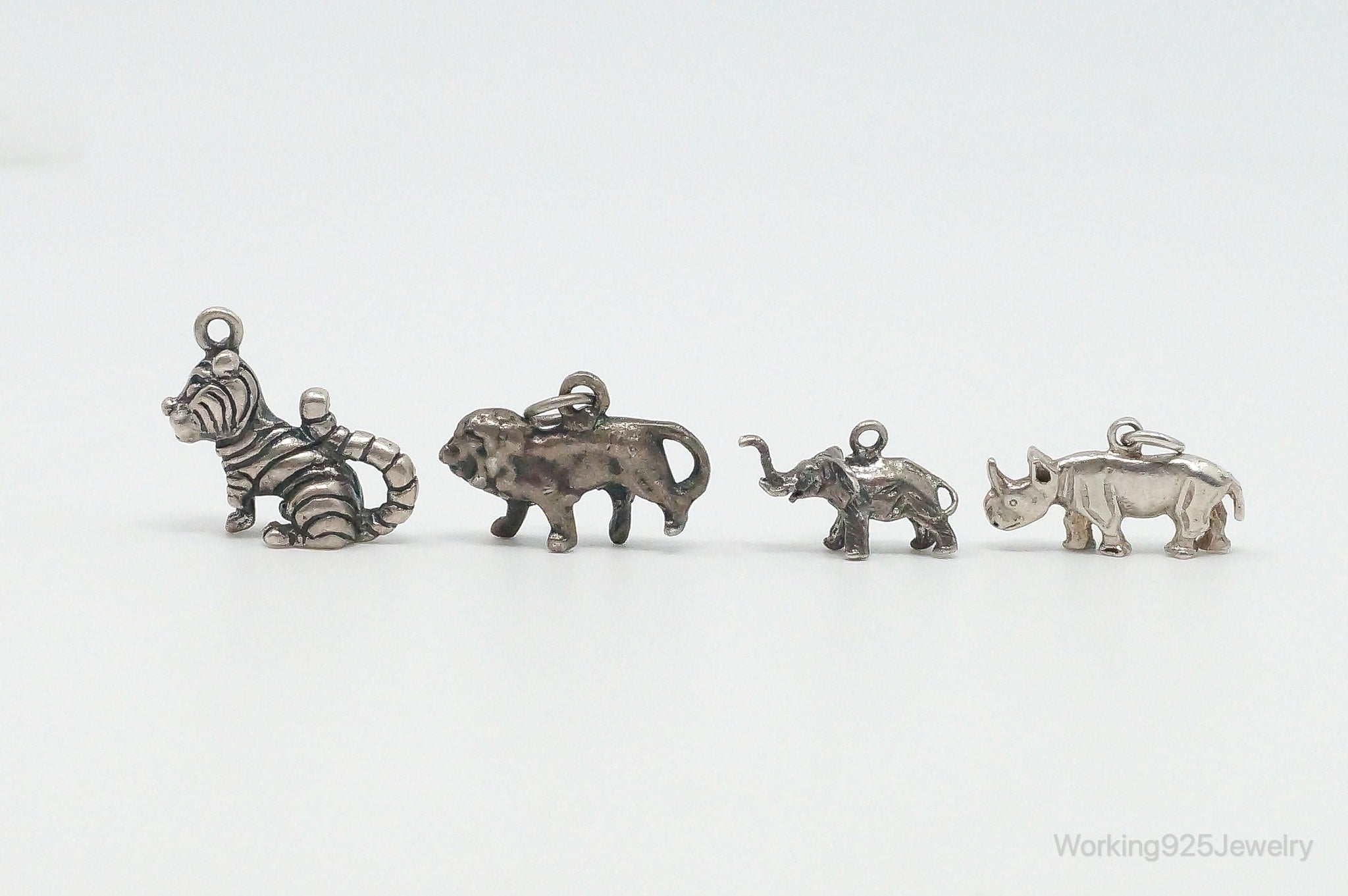 Vintage Antique Safari Animals Sterling Silver Charms Lot