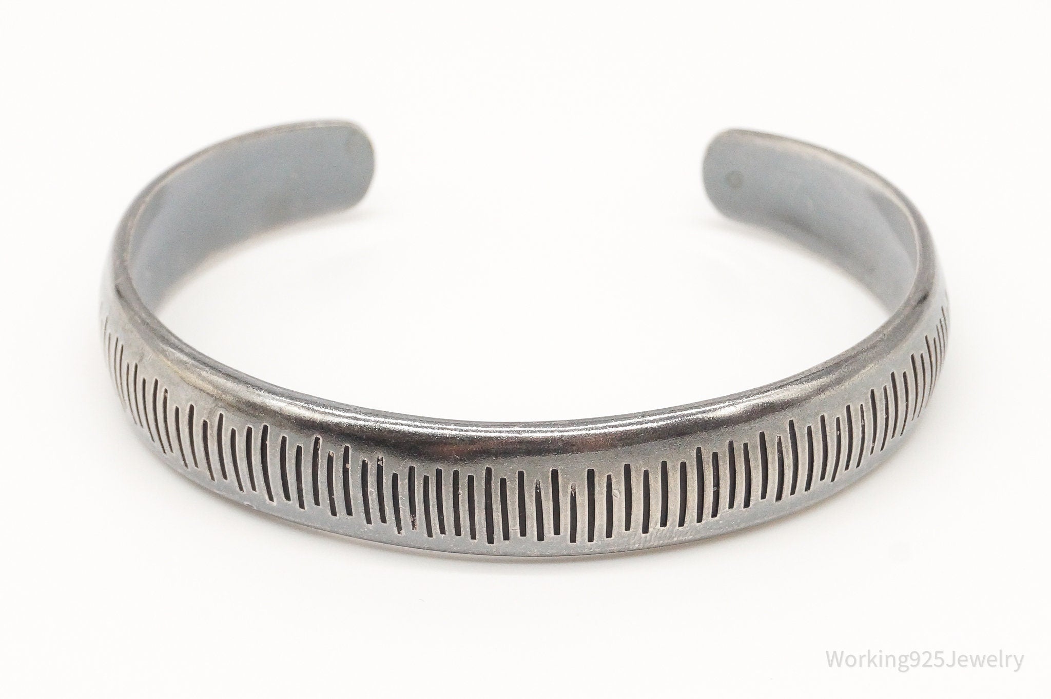 Designer BA Suarti Bali Balinese Oxidized Sterling Silver Cuff Bracelet