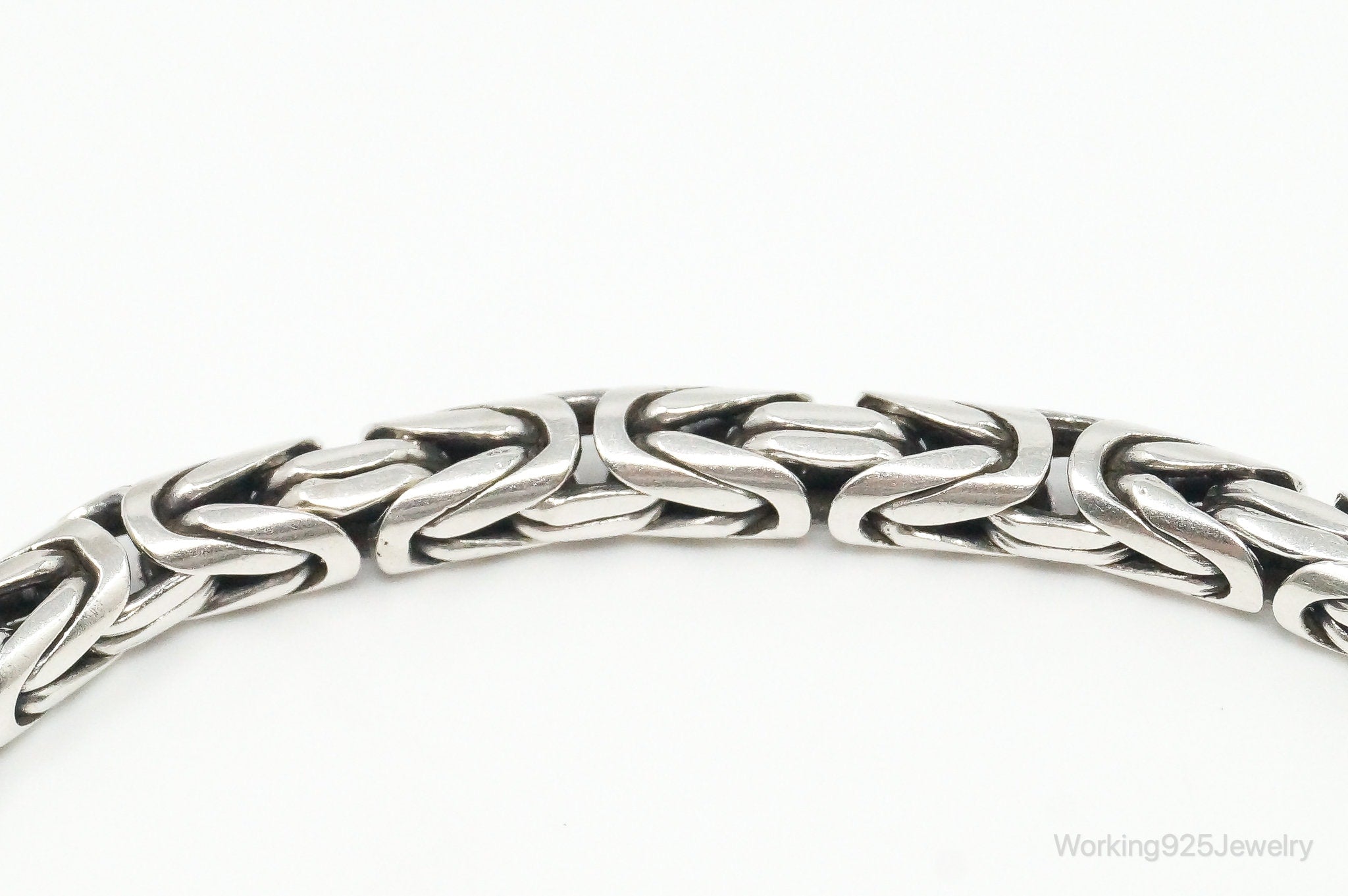 Vintage Byzantine Chain Balinese Sterling Silver Bracelet