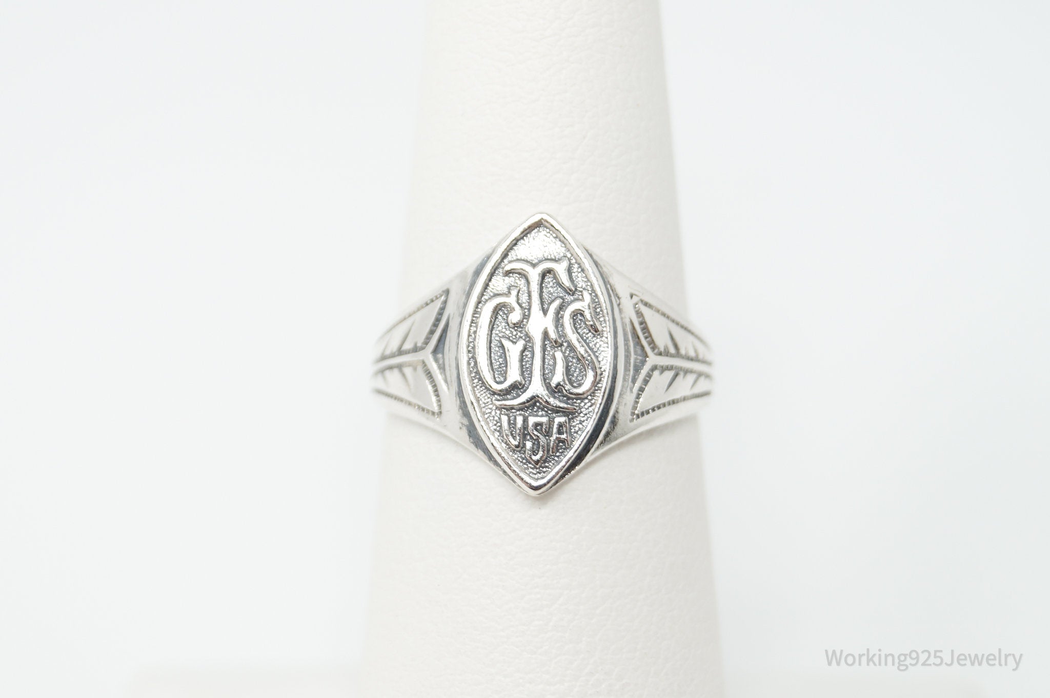 Antique GFS USA "Girls’ Friendly Society" Sterling Silver Ring - Sz 6