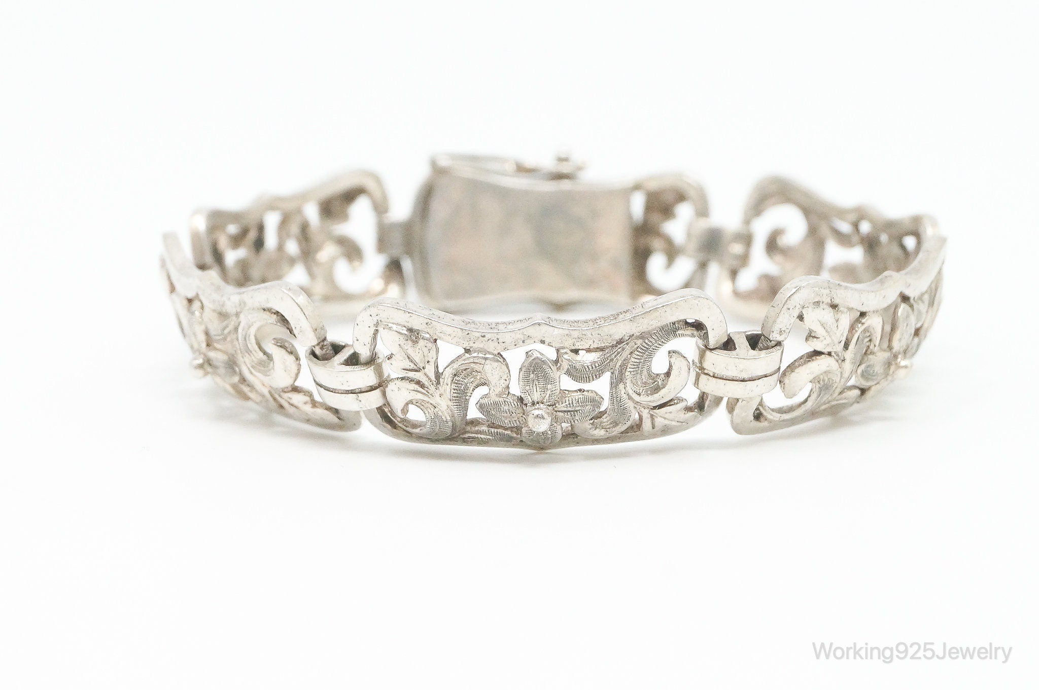 Vintage Art Nouveau 835 Silver Link Bracelet