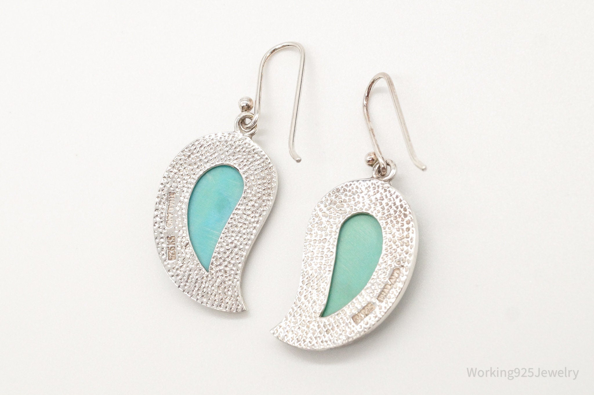 Designer SX Turquoise Sterling Silver Earrings