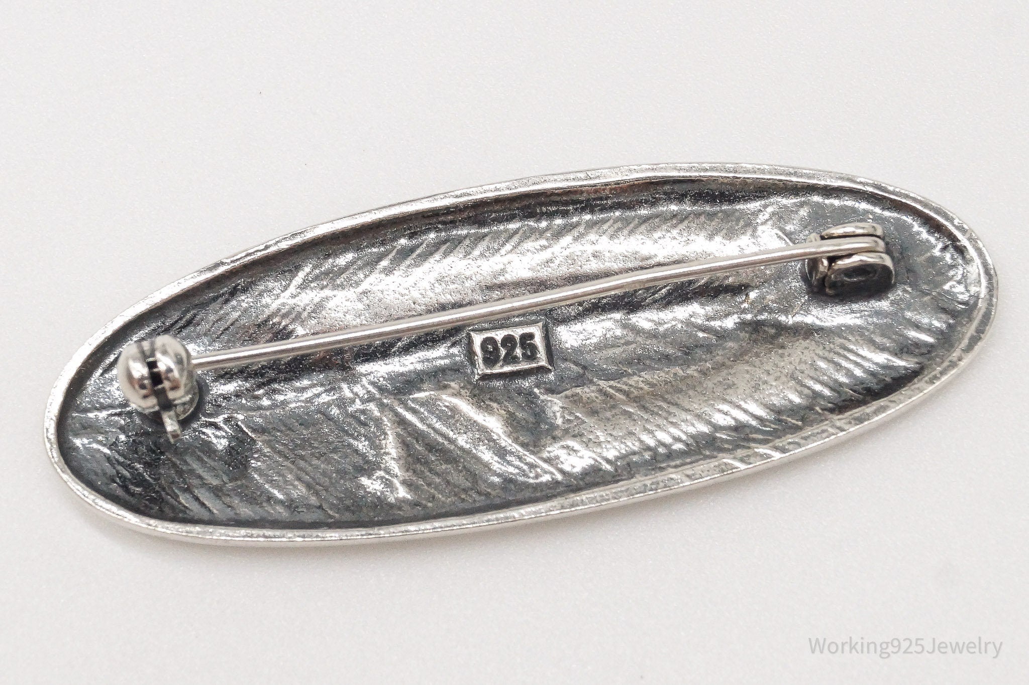 Vintage Art Deco / Mid Century Style Sterling Silver Brooch Pin