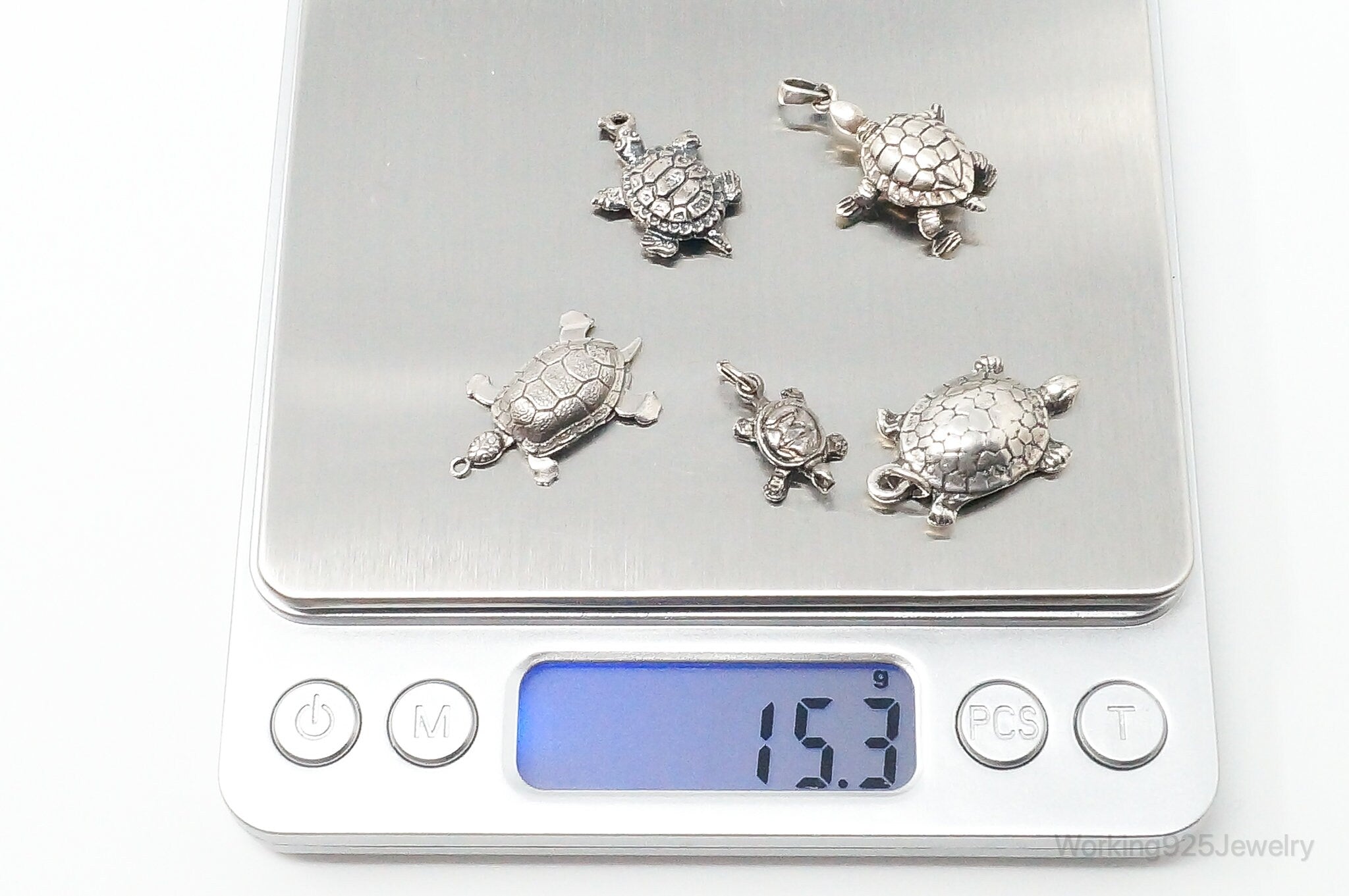 Vintage Antique Ocean Sea Turtles Sterling Silver Charms Lot