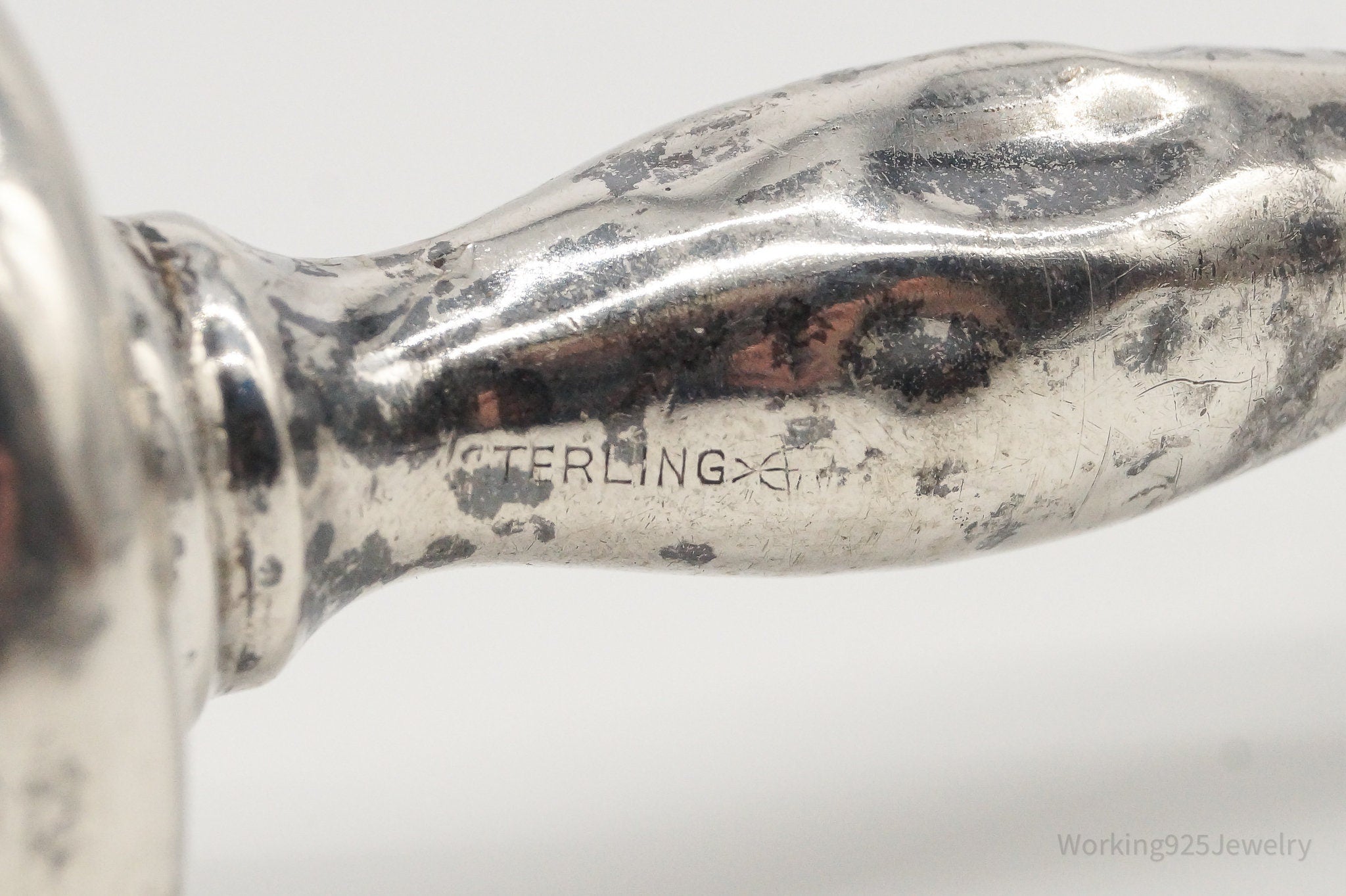 Large Antique Designer Webster Co Sterling Silver Baby Rattle
