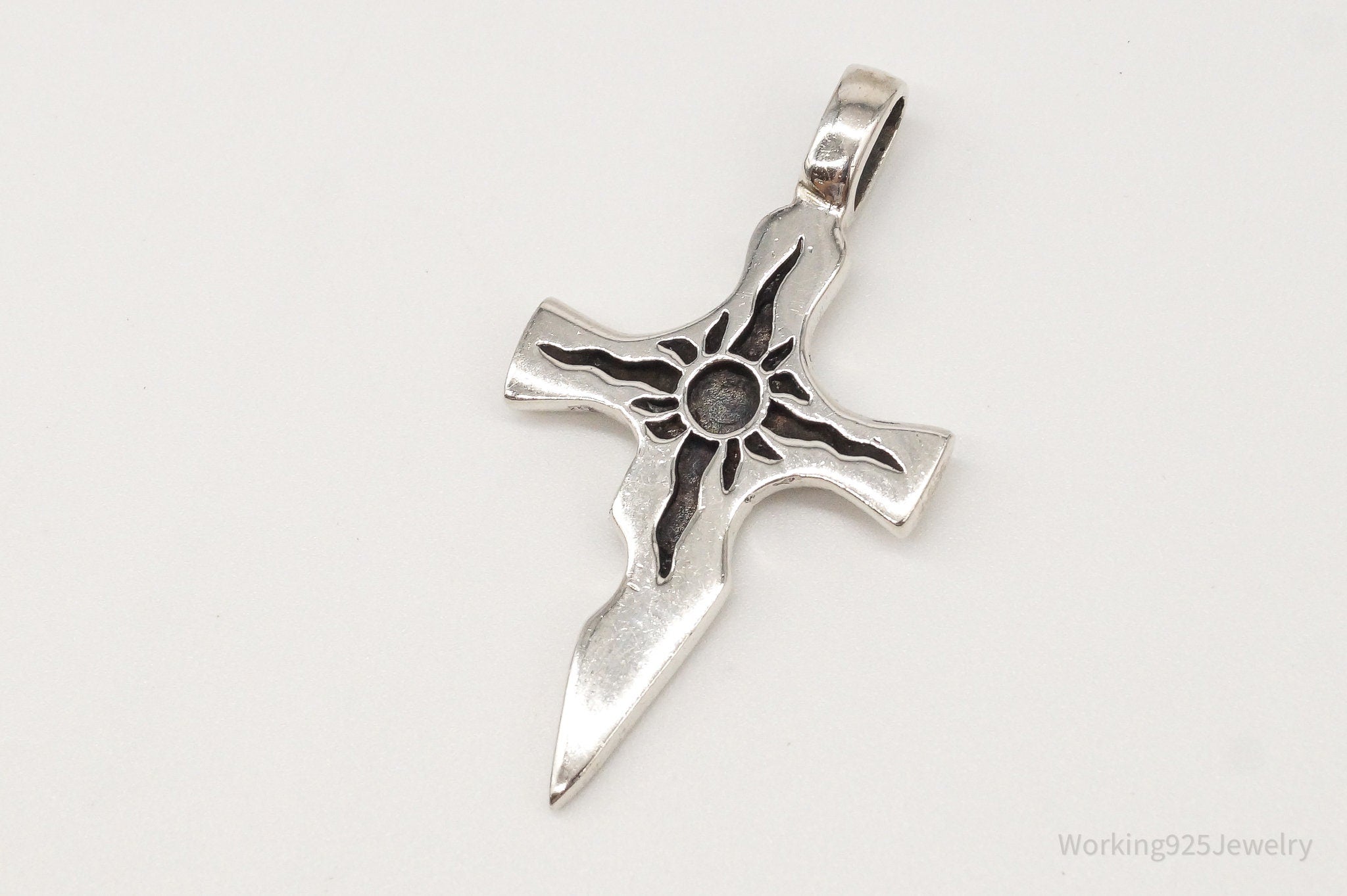 Vintage Cross Sterling Silver Pendant