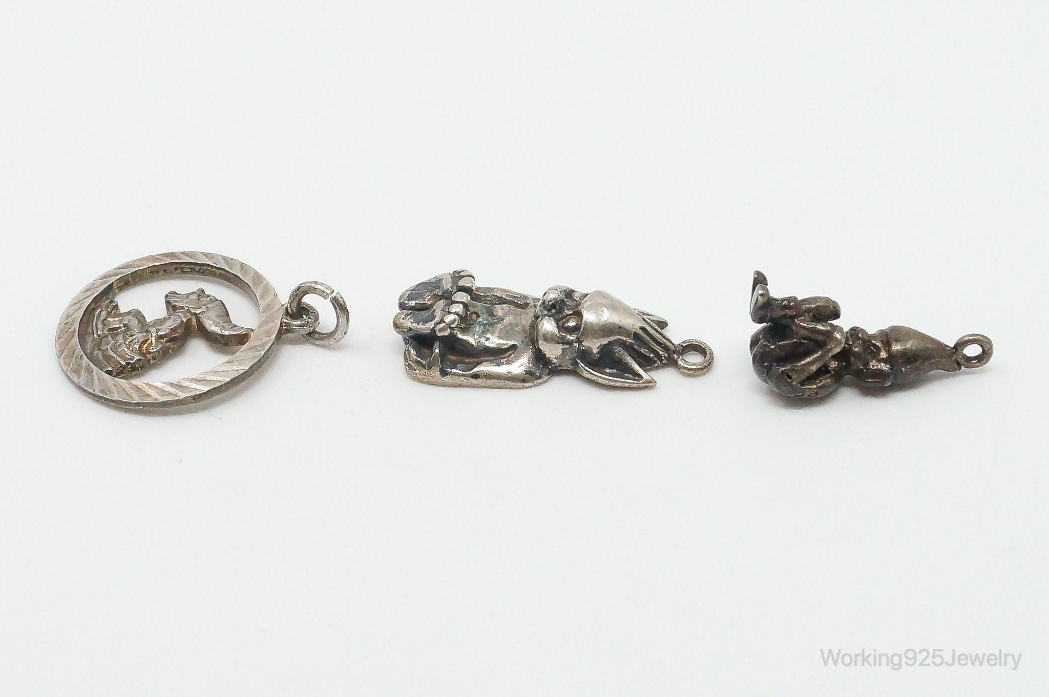 Vintage Gnomes Sterling Silver Charms Lot