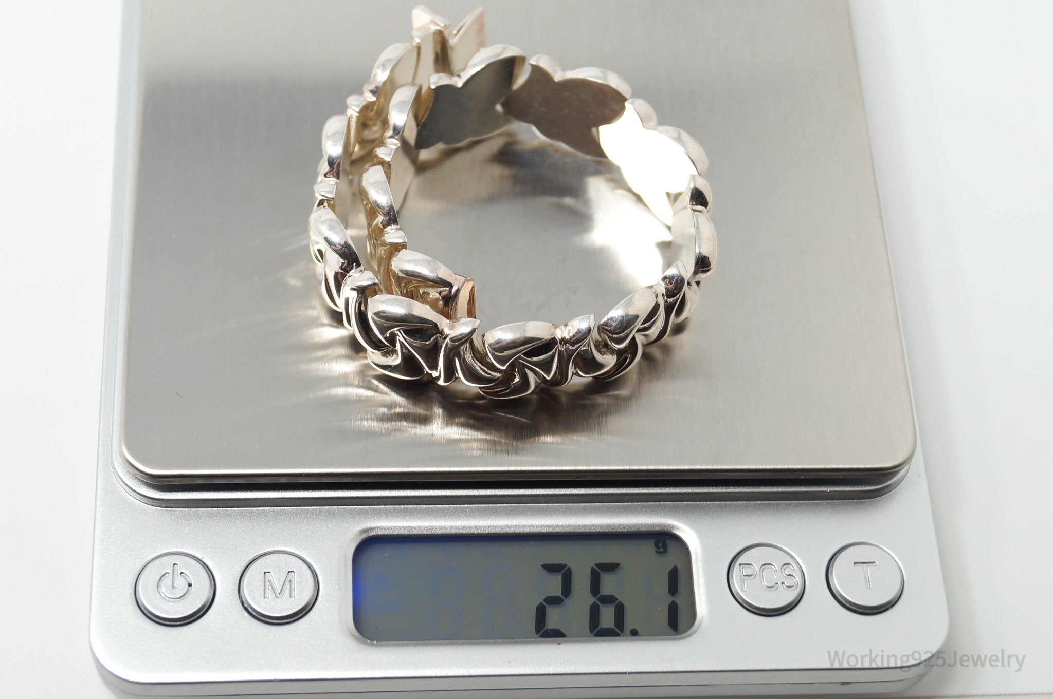 Vintage Italian Designer Milor High Fashion Sterling Silver Bracelet