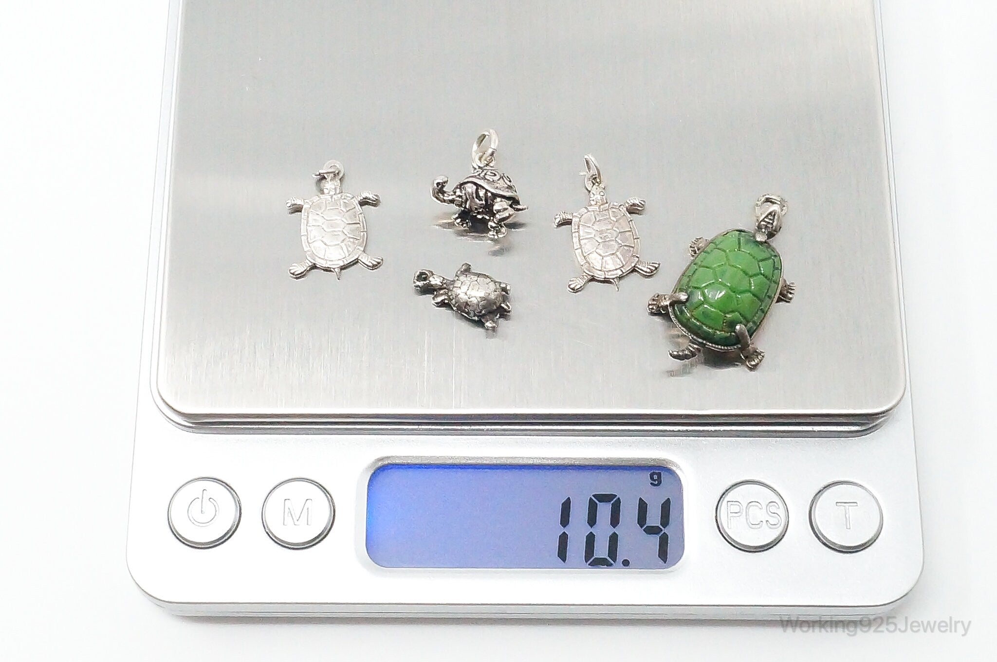 Vintage Antique Ocean Sea Turtles Sterling Silver Charms Lot