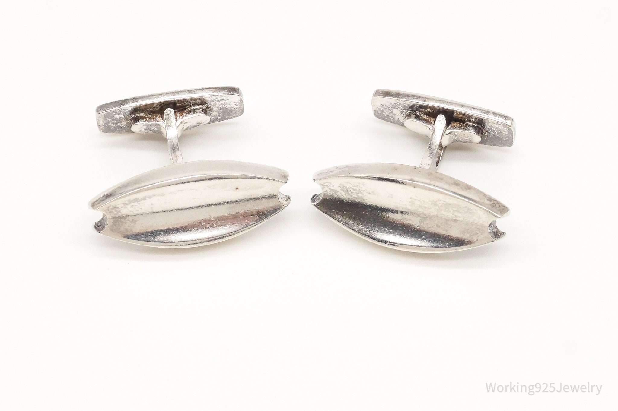 Vintage Denmark Modernist Warmind Sterling Silver Cufflinks