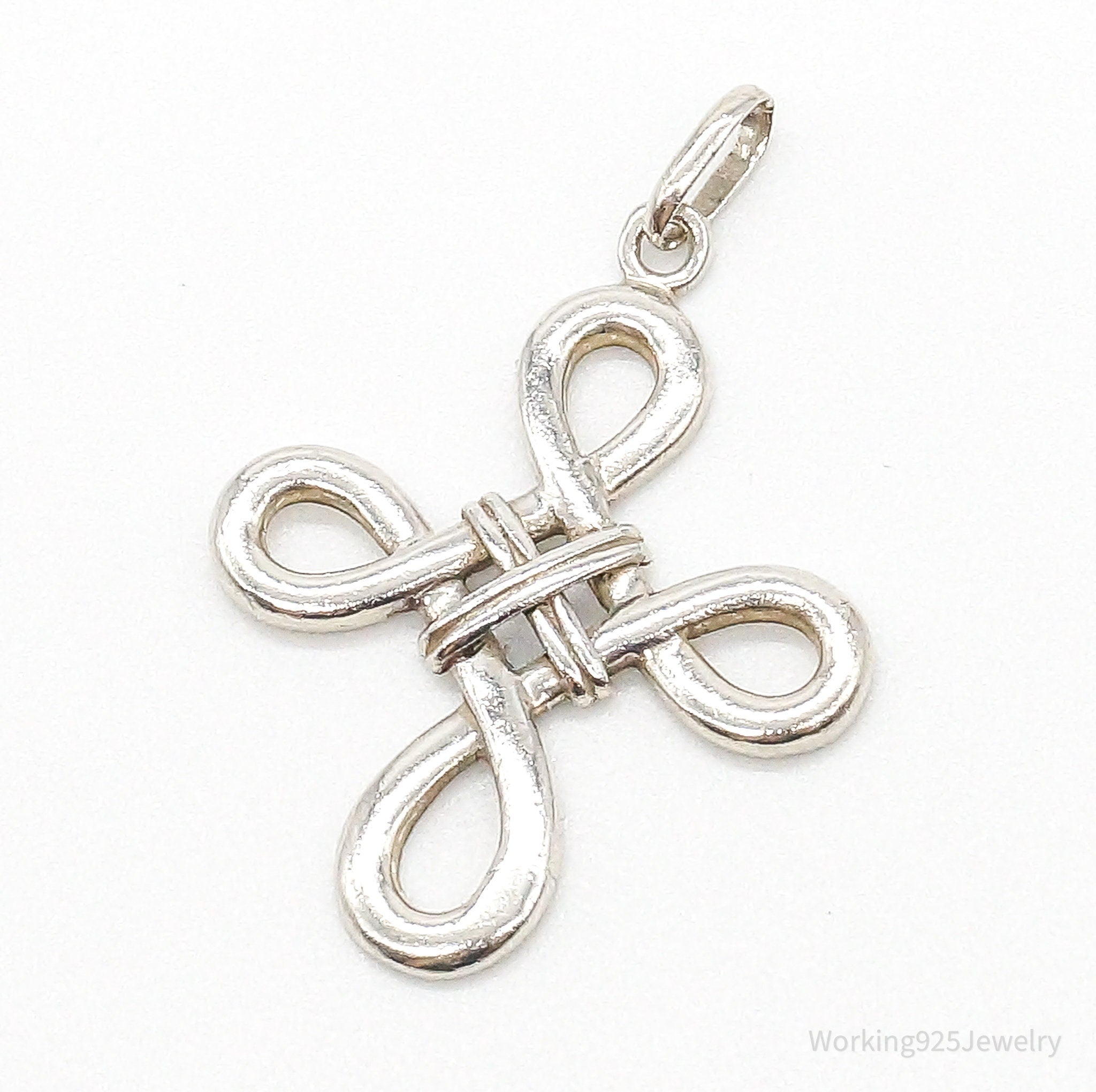 Vintage Designer Boma Celtic Cross Sterling Silver Pendant