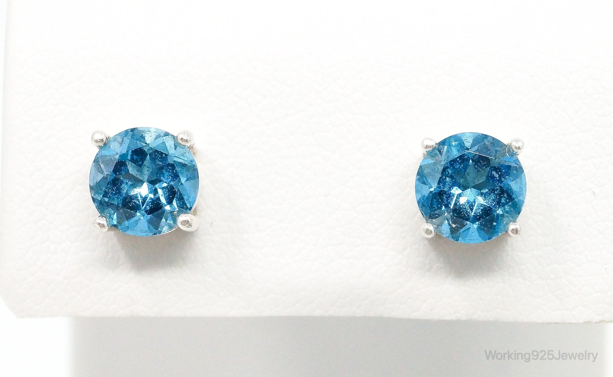 Blue Topaz Sterling Silver Earrings