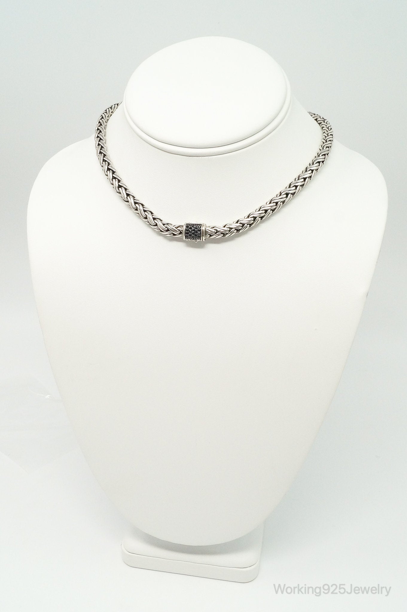 John Hardy Sapphire Iconic Retired Sterling Silver Chain Collection Necklace