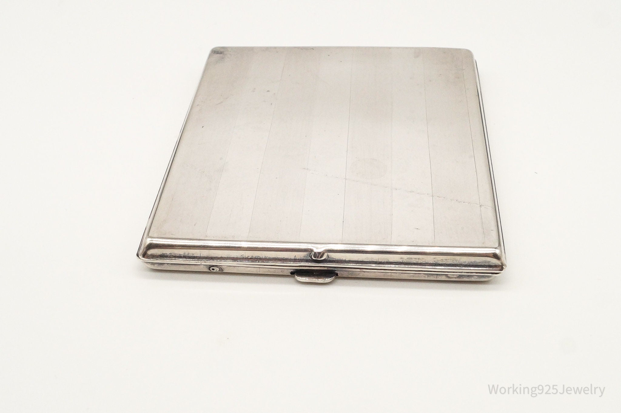 RARE Antique CCLCC Etched Sterling Silver Cigarette Card Case