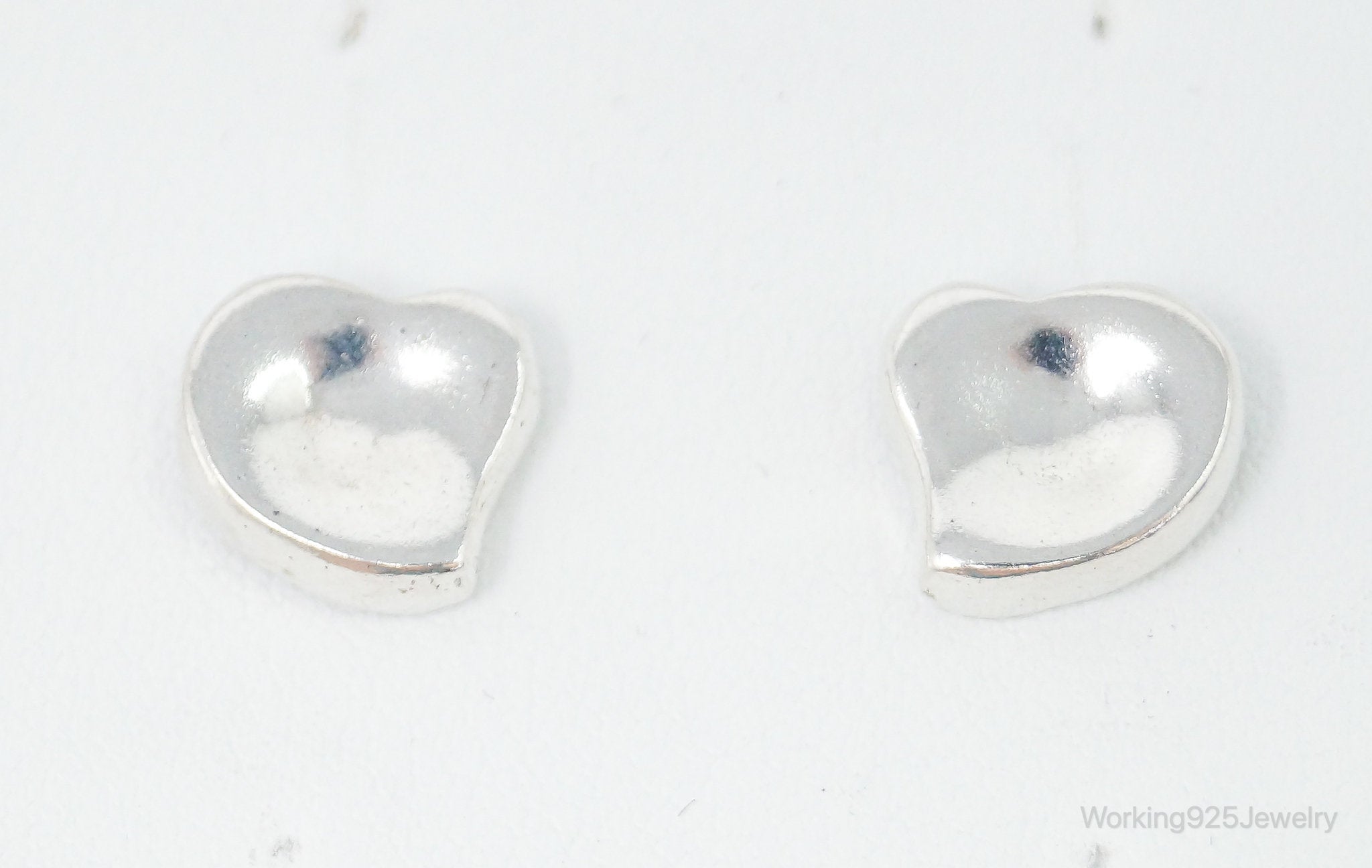 Modern Hearts Sterling Silver Earrings