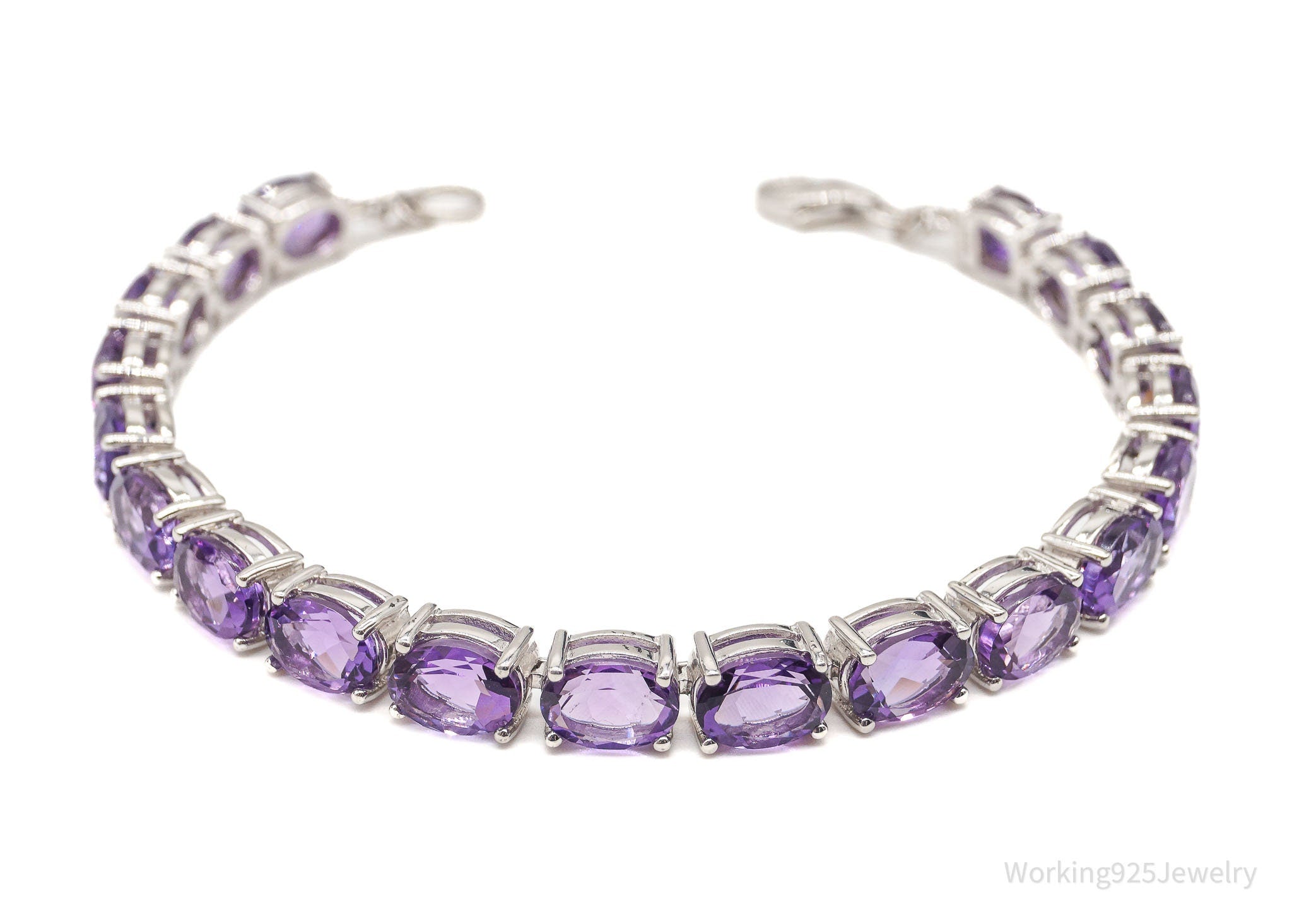 Vintage Designer KH Amethyst Sterling Silver Bracelet