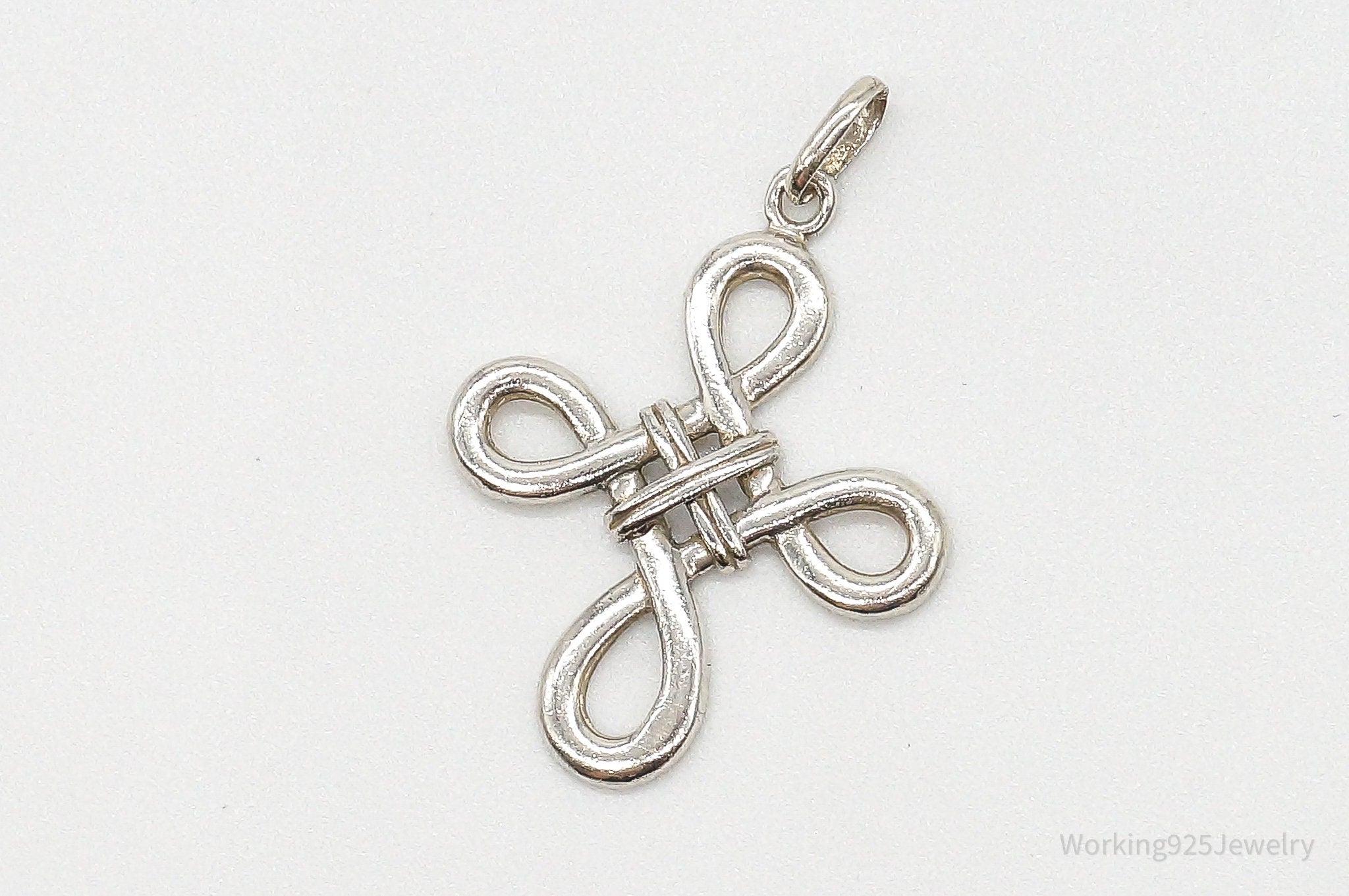 Vintage Designer Boma Celtic Cross Sterling Silver Pendant