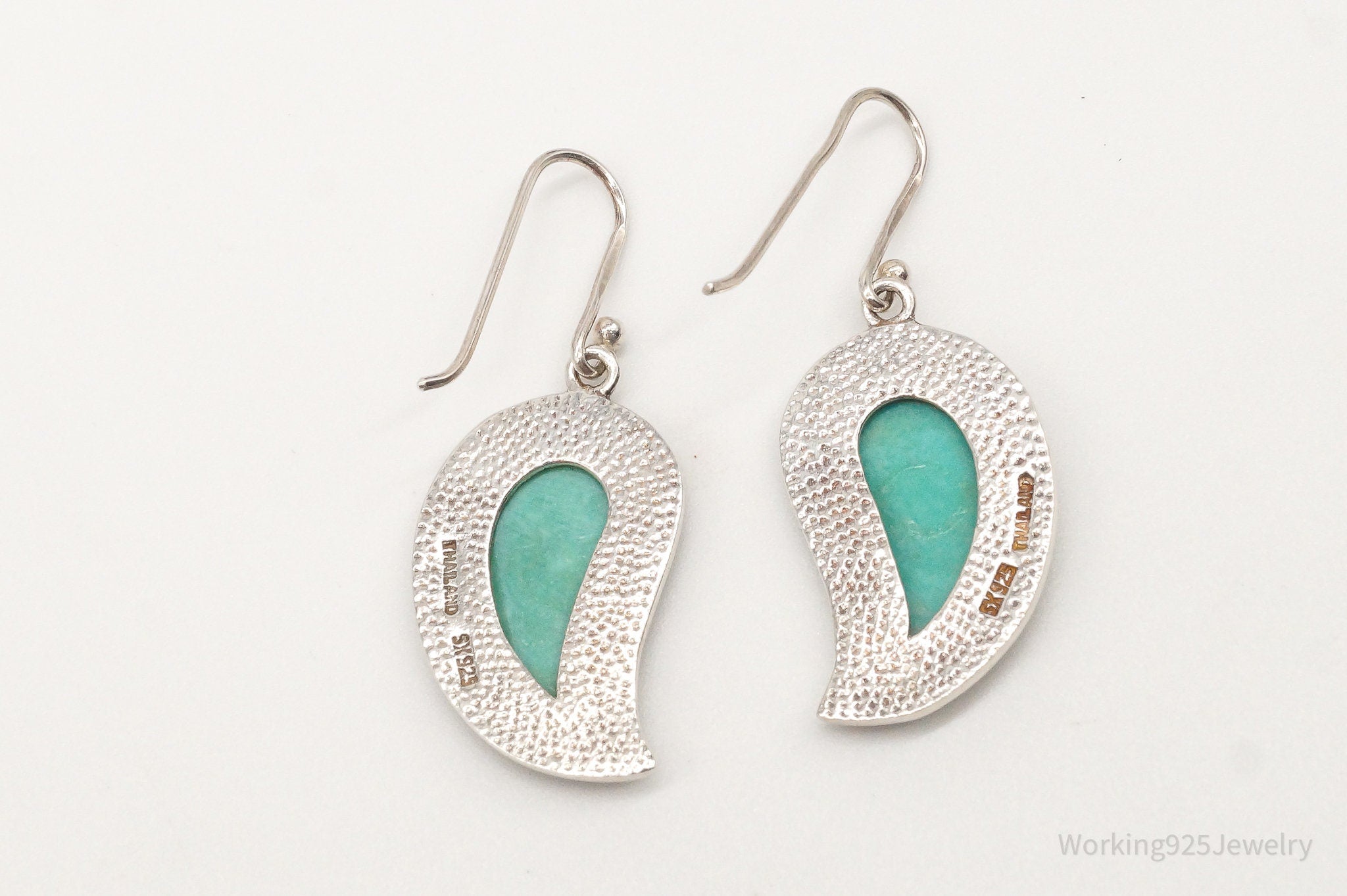 Designer SX Turquoise Sterling Silver Earrings