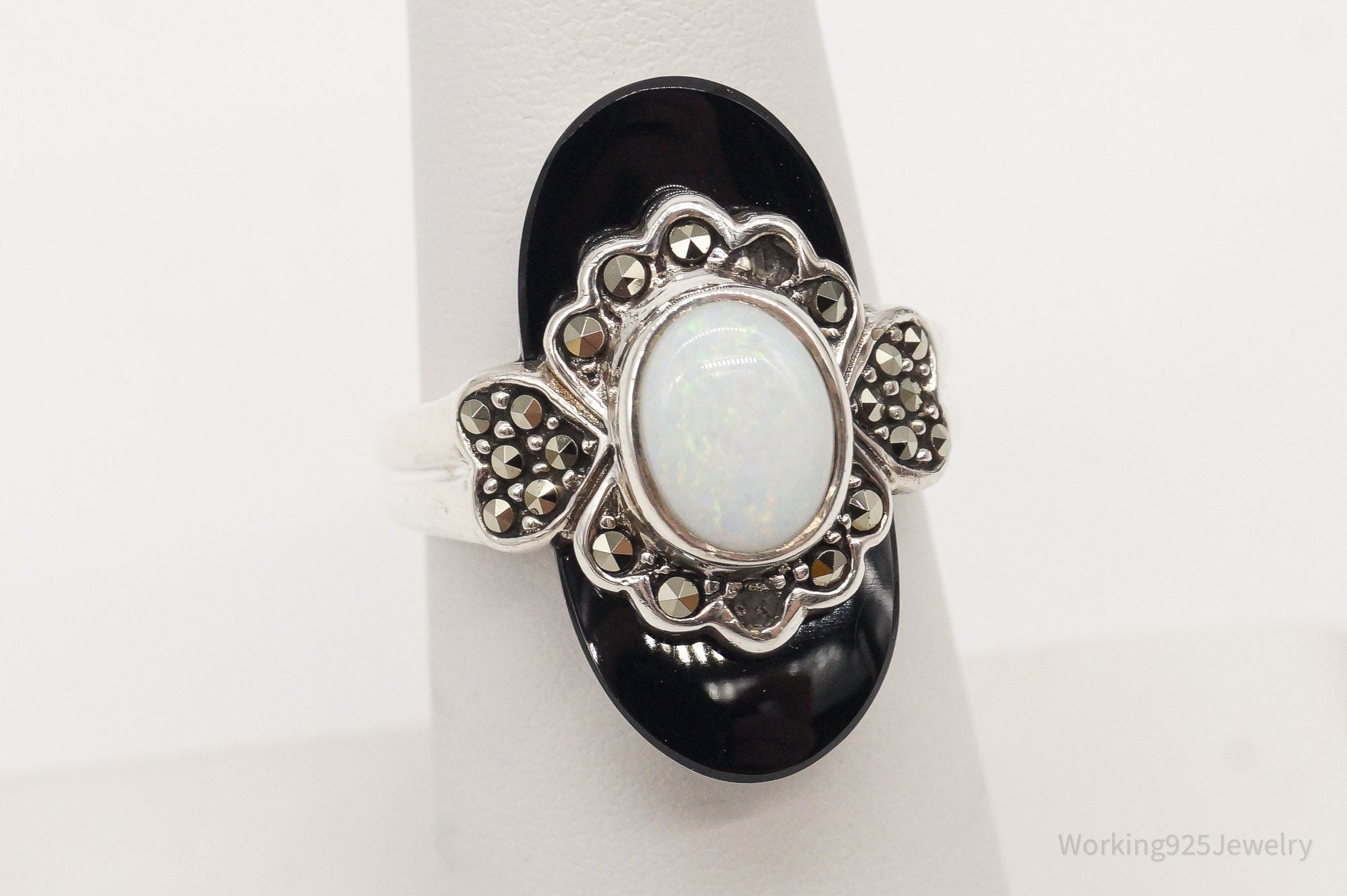 Vintage Designer Chapal-Zenray Multiple Gemstone Sterling Silver Ring Size 6