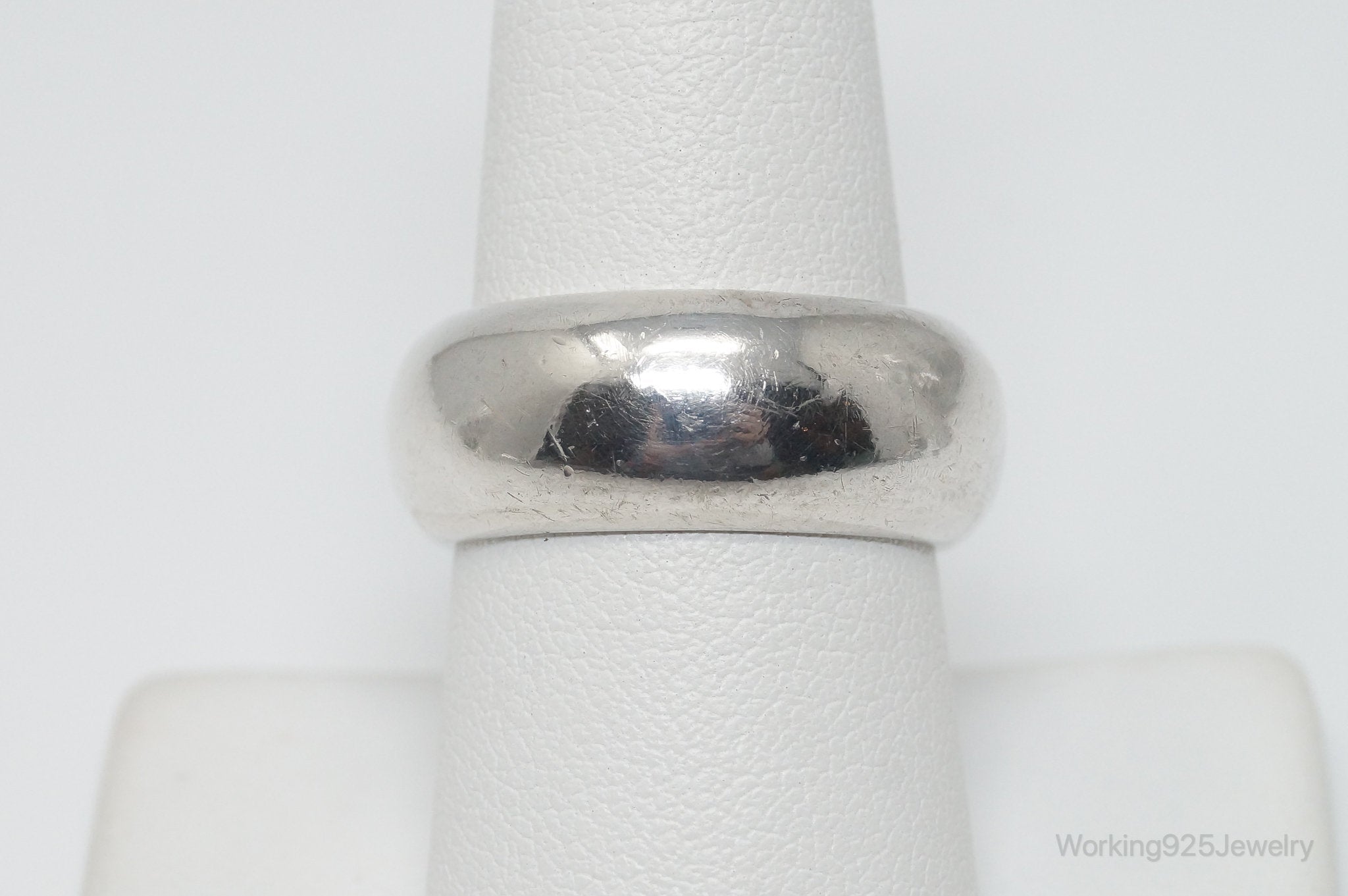 Vintage Designer Boma Sleek Modern Sterling Silver Band Ring - Size 8.25