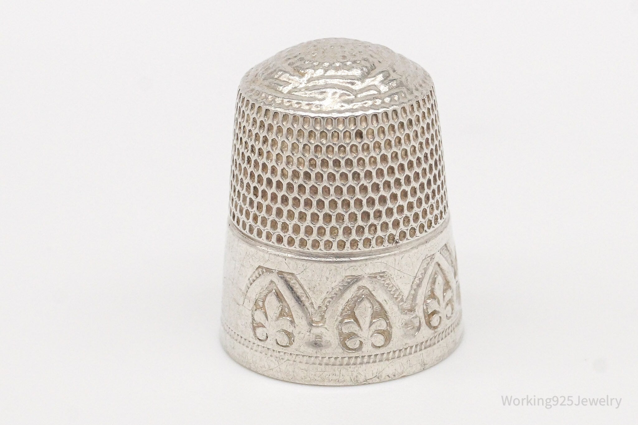 Victorian Antique Simons Bros & Co Sterling Silver Thimble Size 8