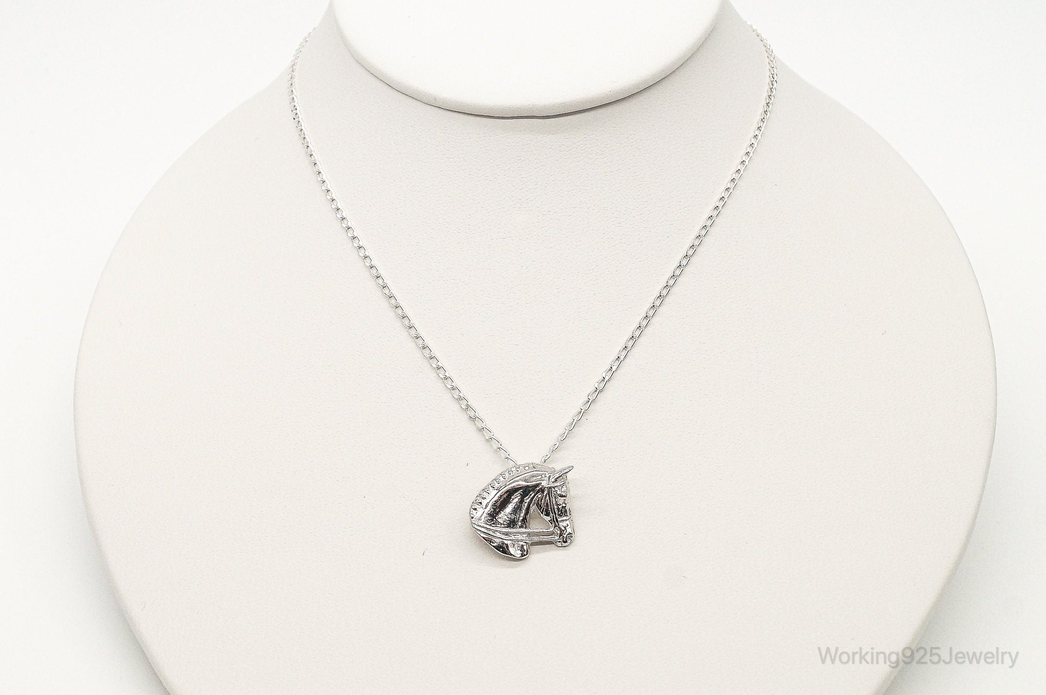 Vintage Horse Lover Sterling Silver Necklace