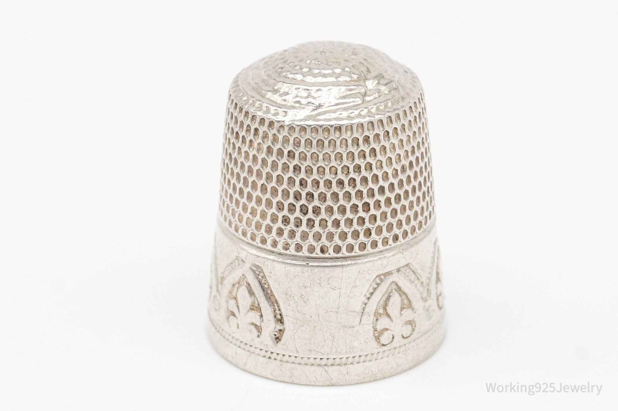 Victorian Antique Simons Bros & Co Sterling Silver Thimble Size 8