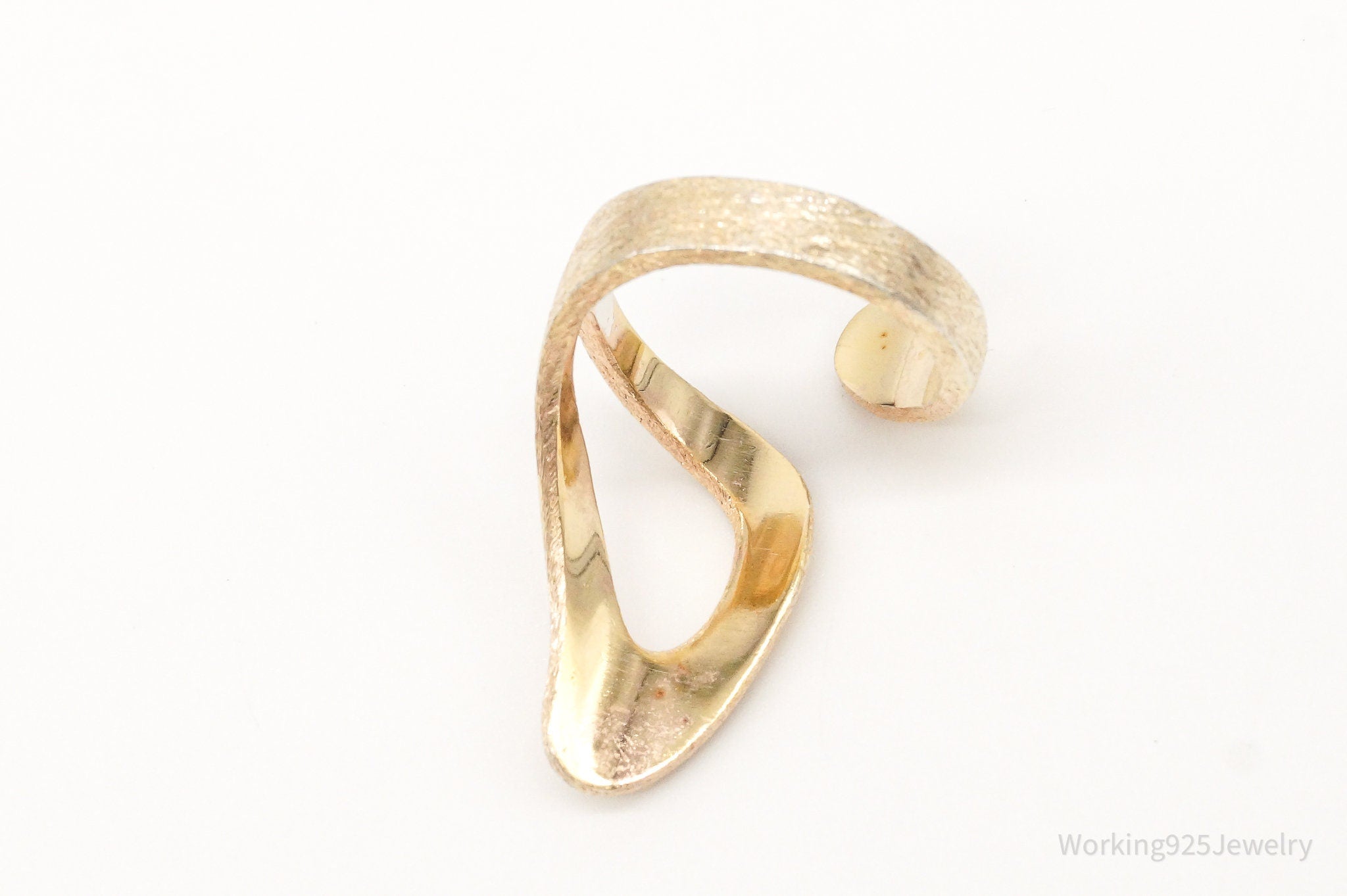 Vintage Gold Vermeil Sterling Silver Wrap Ring - Size 8.5 Adjustable