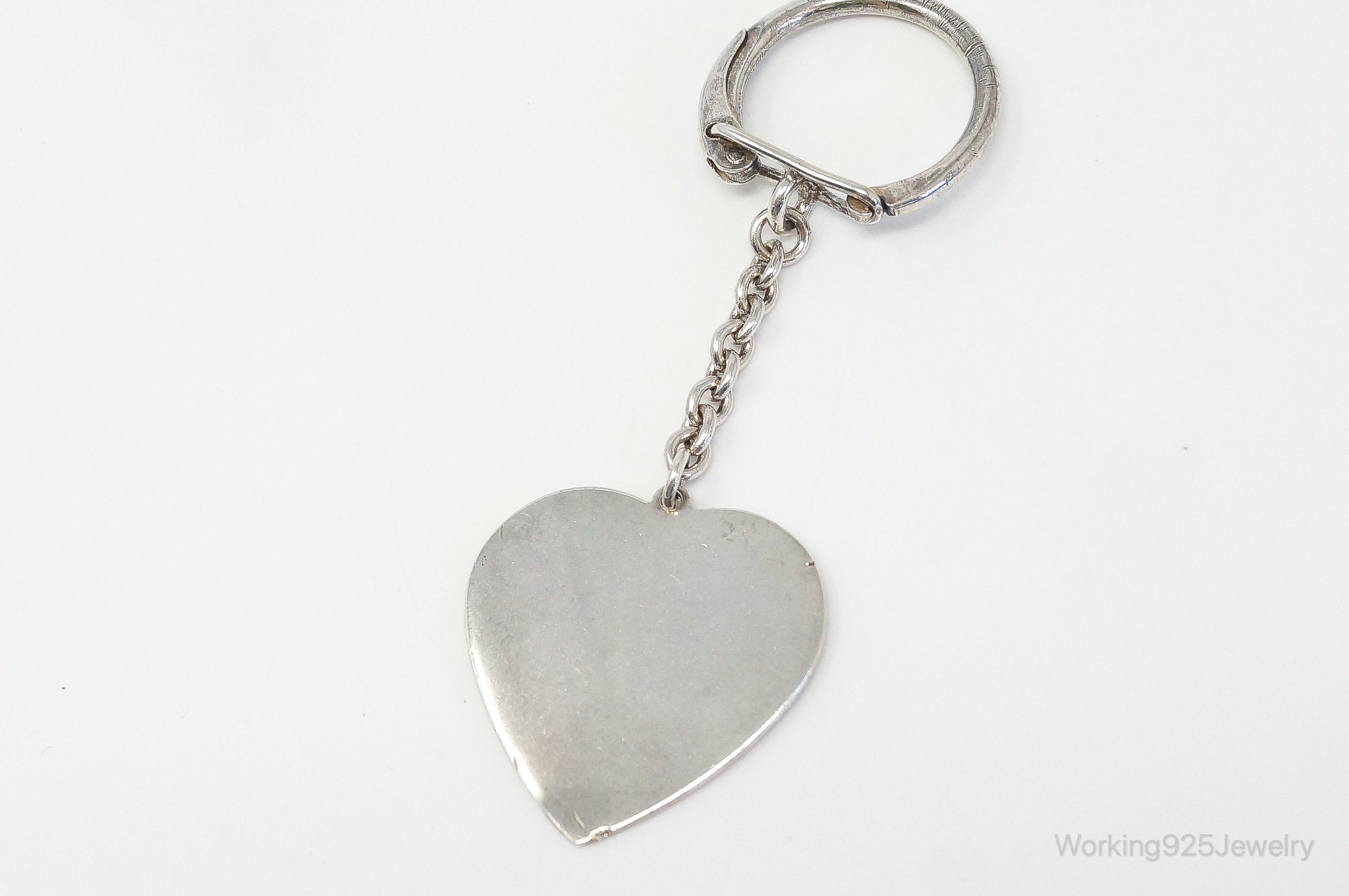 Vintage Don't Lose Me Heart 835 Silver Collectible Keychain