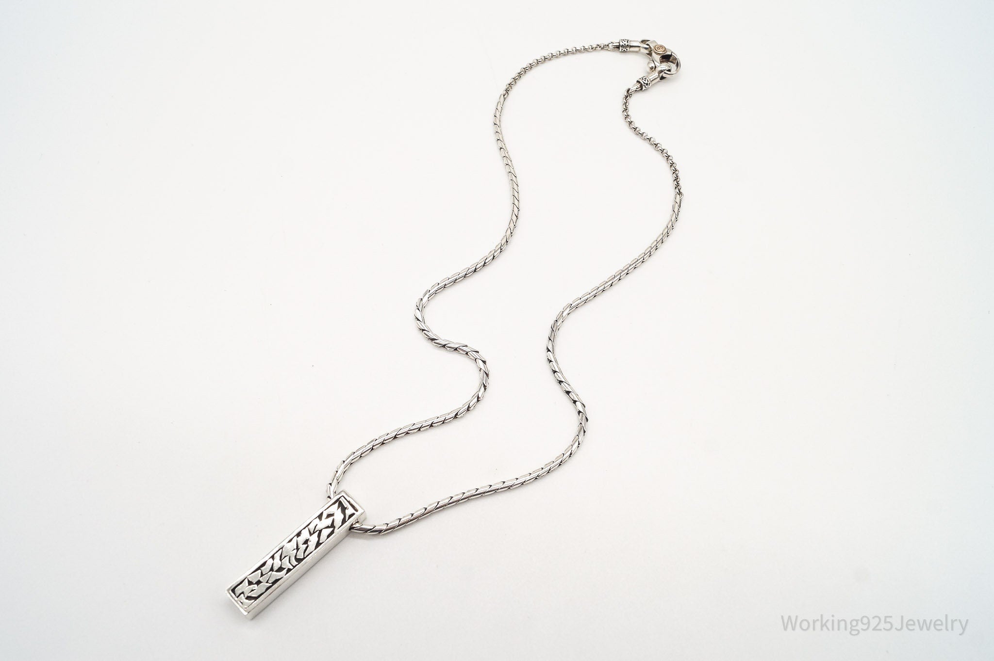 Vintage Bali Style Chain Sterling Silver Necklace