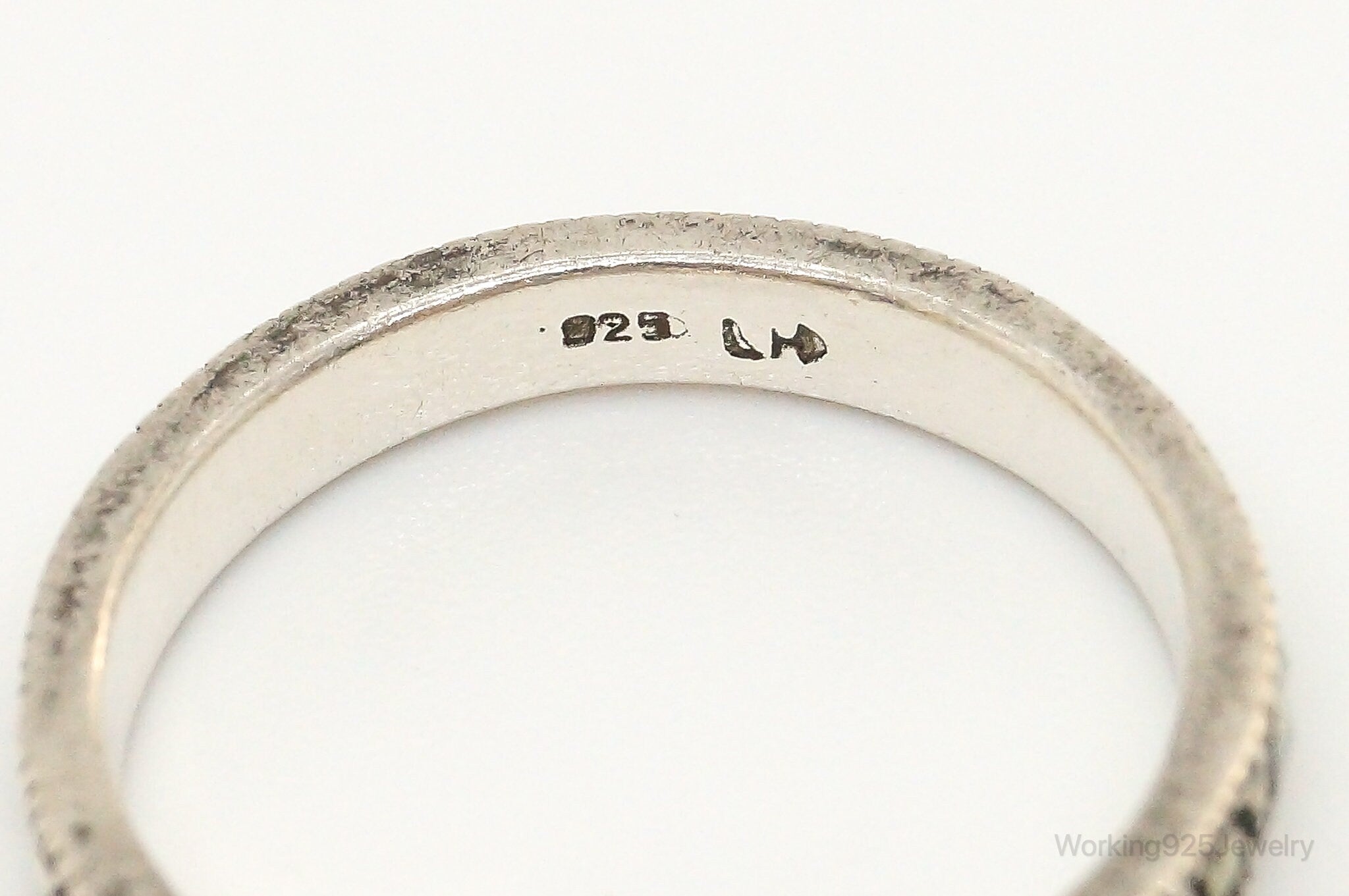 Designer Lois Hill Marcasite Sterling Silver Stacker Ring SZ 6.75