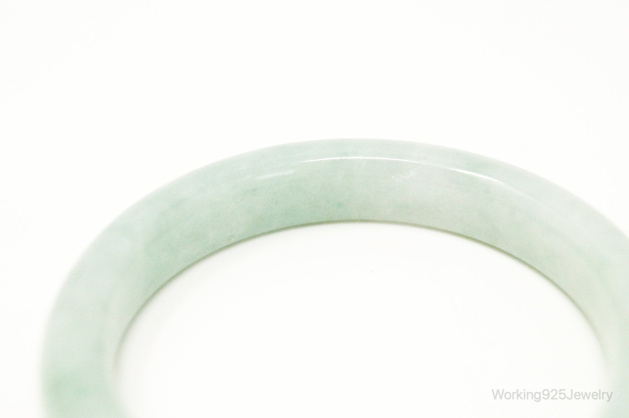 Vintage Green Jade Good Luck Bangle Stacker Kids Bracelet