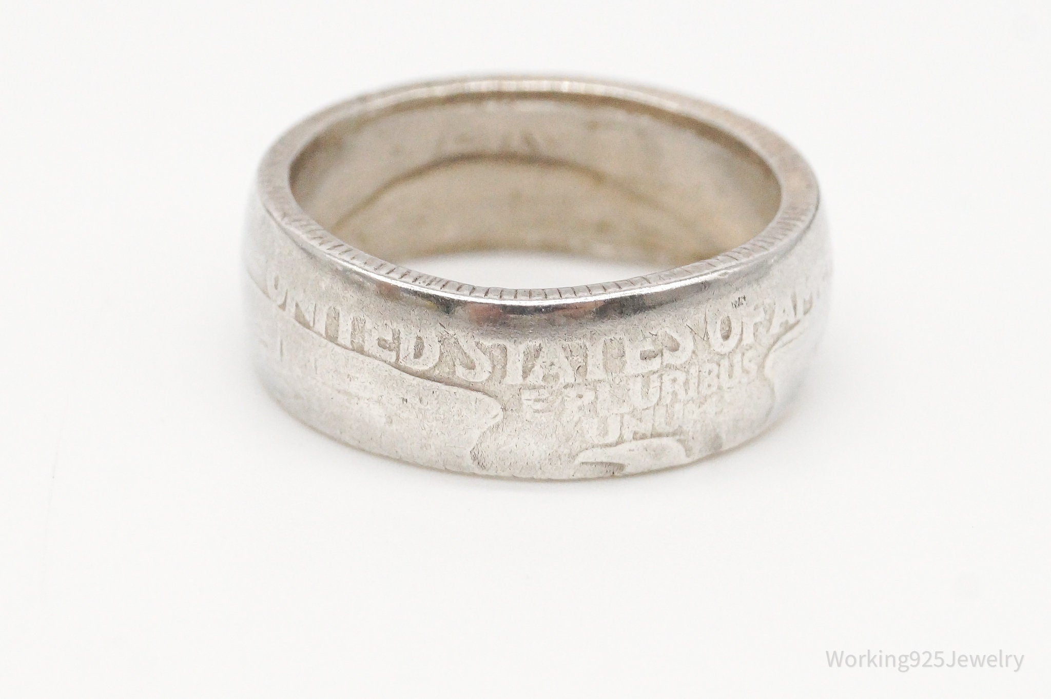 Vintage 1941 Washington Quarter Coin Silver Ring - Size 6.75