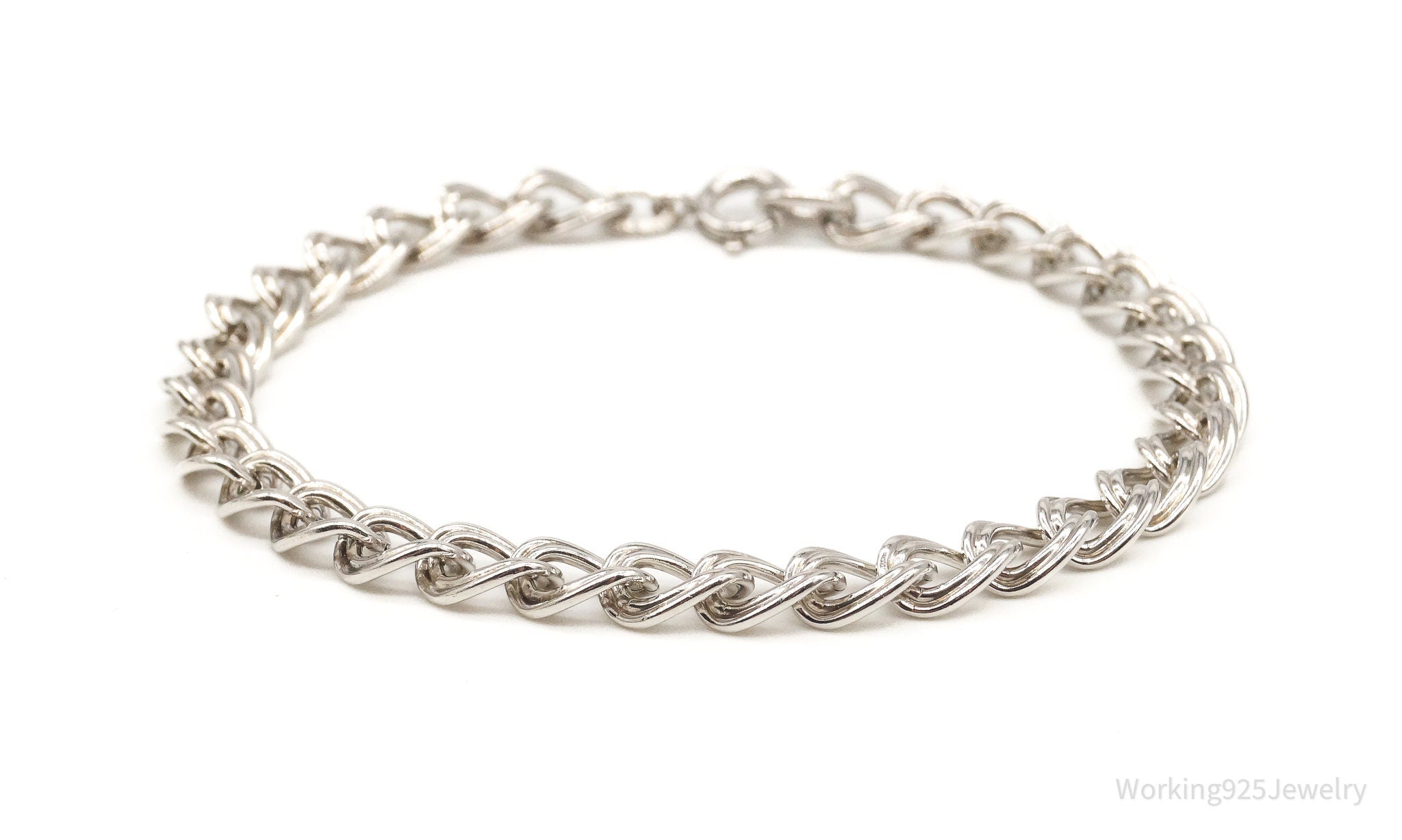 Antique JB Sterling Silver Chainlink Bracelet