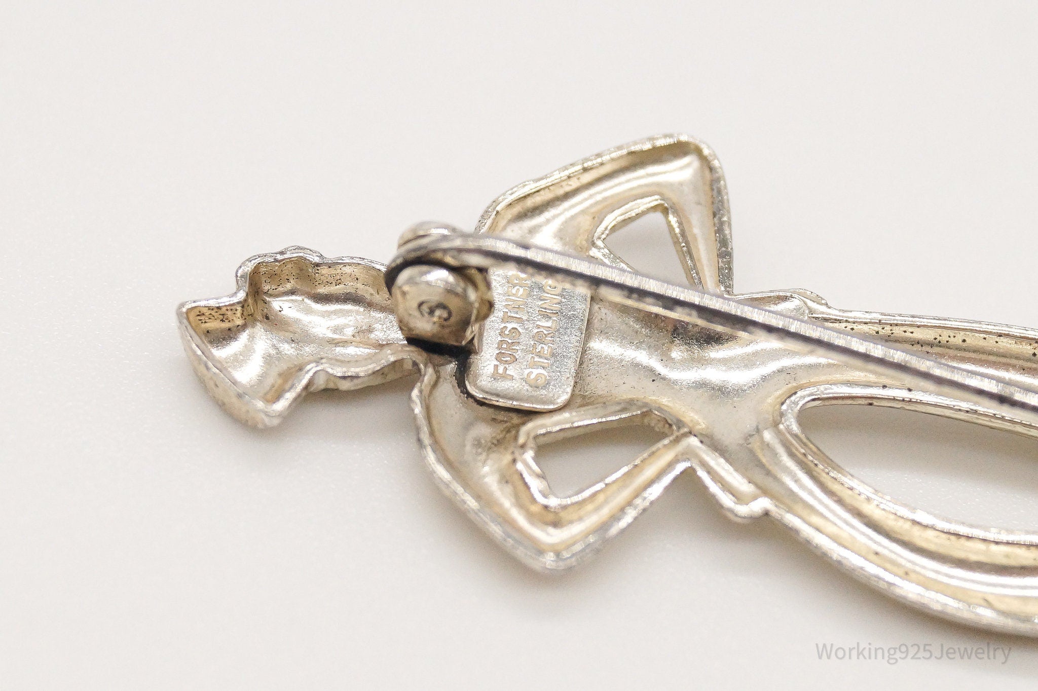 Vintage 1940s Forstner Dancing Sailor Sterling Silver Brooch Pin