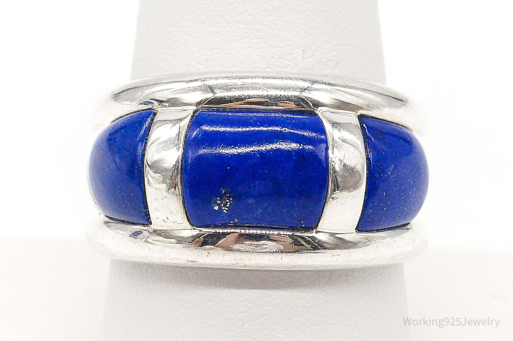 Designer CNA Lapis Lazuli Sterling Silver Ring - Size 9.25