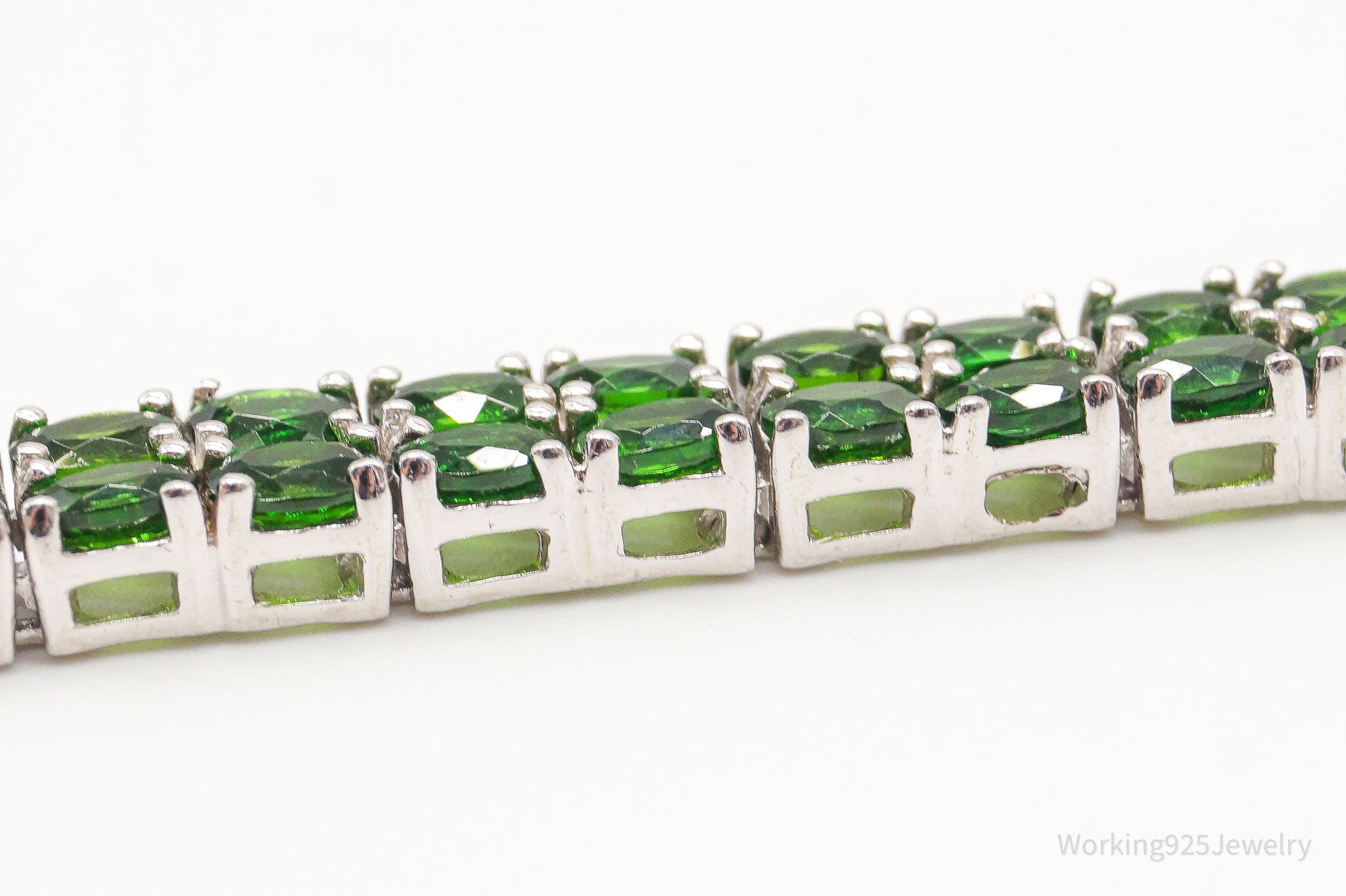 Vintage Designer BBJ Peridot Sterling Silver Bracelet