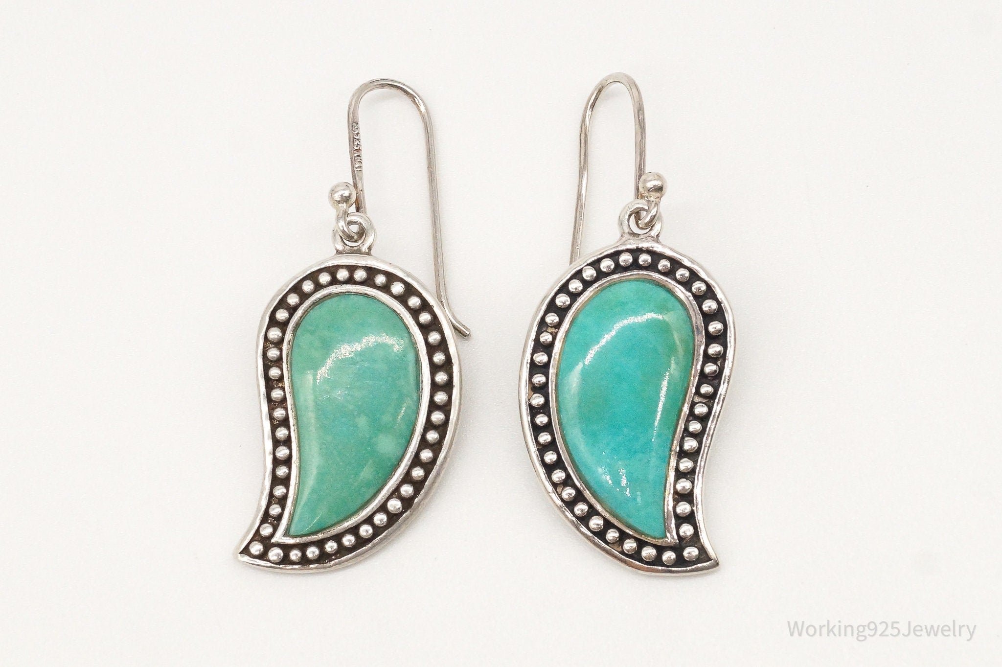 Designer SX Turquoise Sterling Silver Earrings