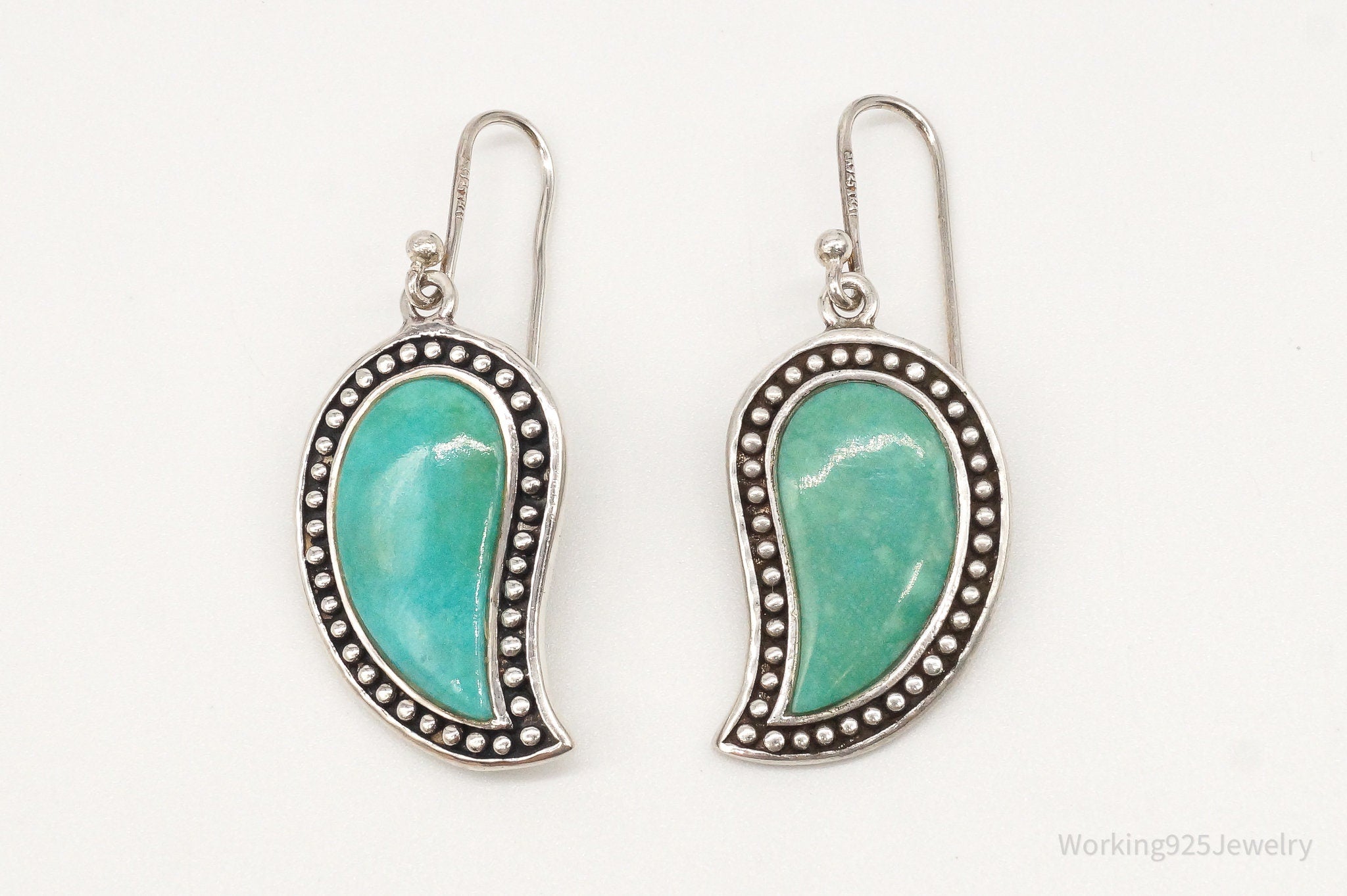 Designer SX Turquoise Sterling Silver Earrings