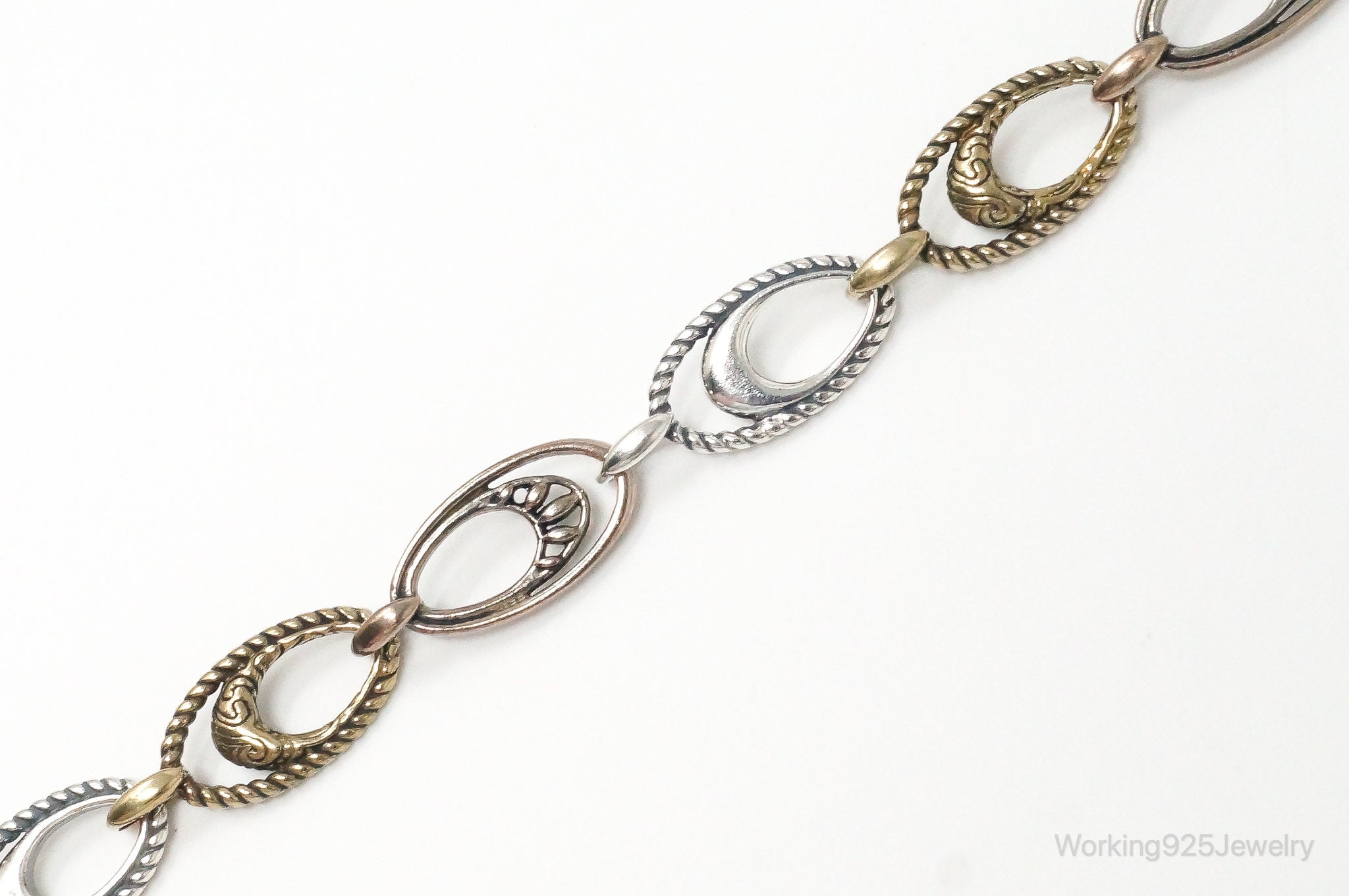 Designer Carolyn Pollack Relios Southwestern Sterling Silver Link Bracelet