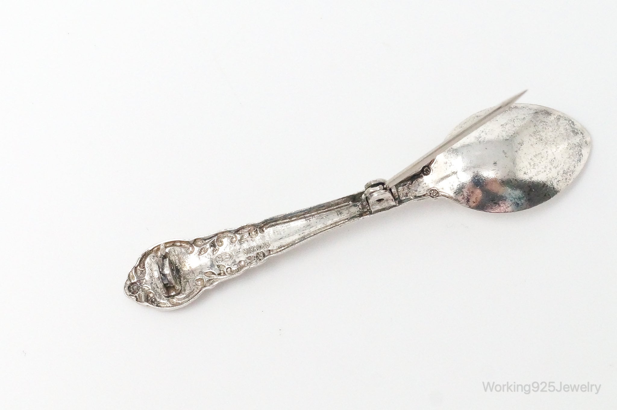 Antique Silverman Brothers Spoon Sterling Silver Brooch Pin