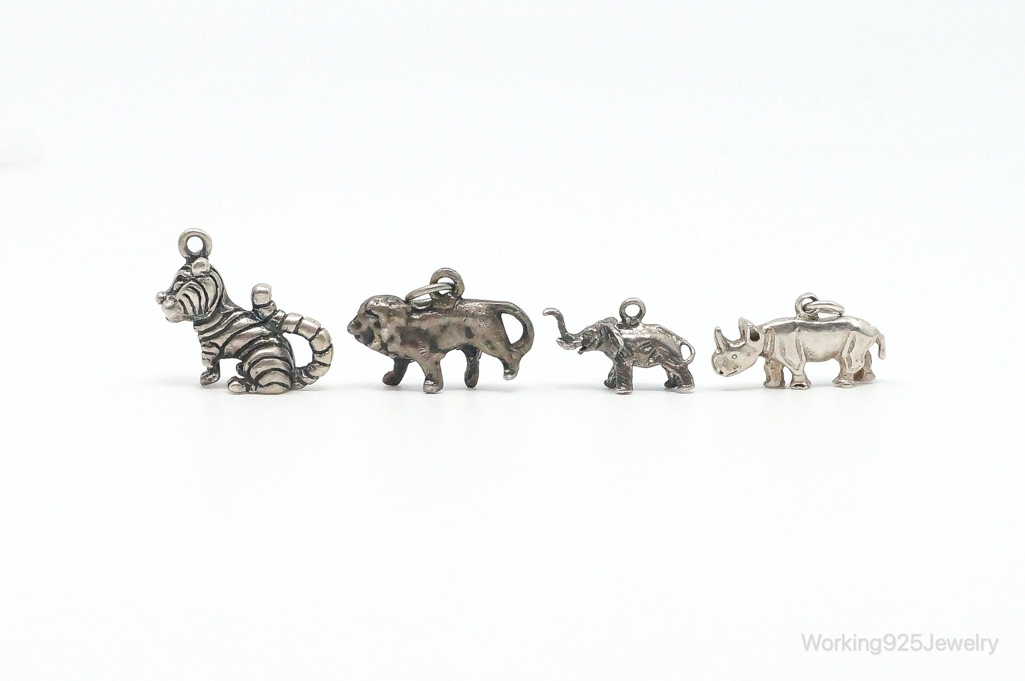 Vintage Antique Safari Animals Sterling Silver Charms Lot