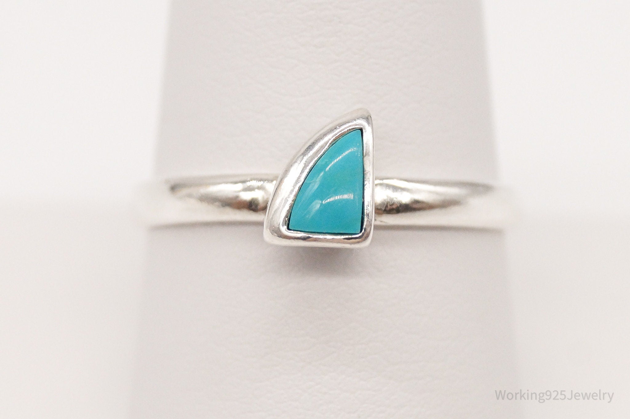 Southwestern Carolyn Pollack Relios Turquoise Sterling Silver Ring - Size 9